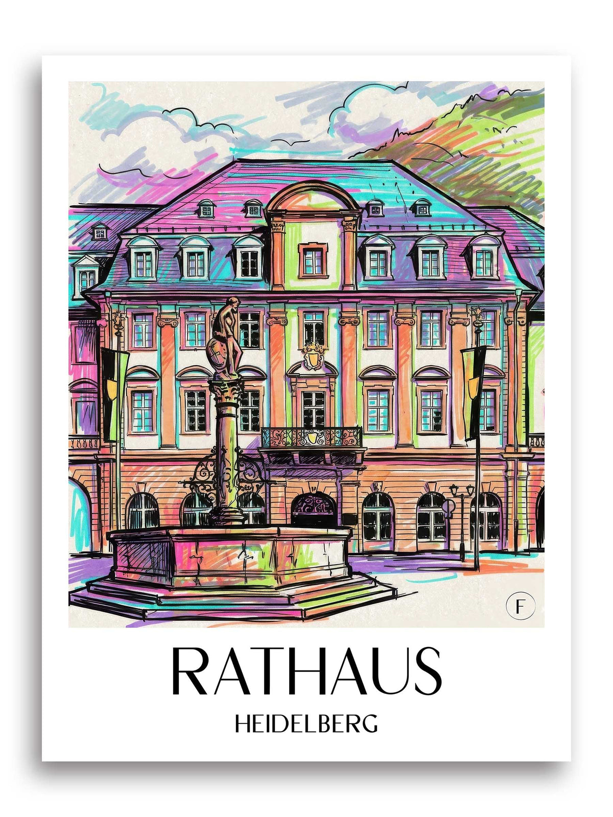 rathaus-heidelberg-deutschland-poster-graffiti