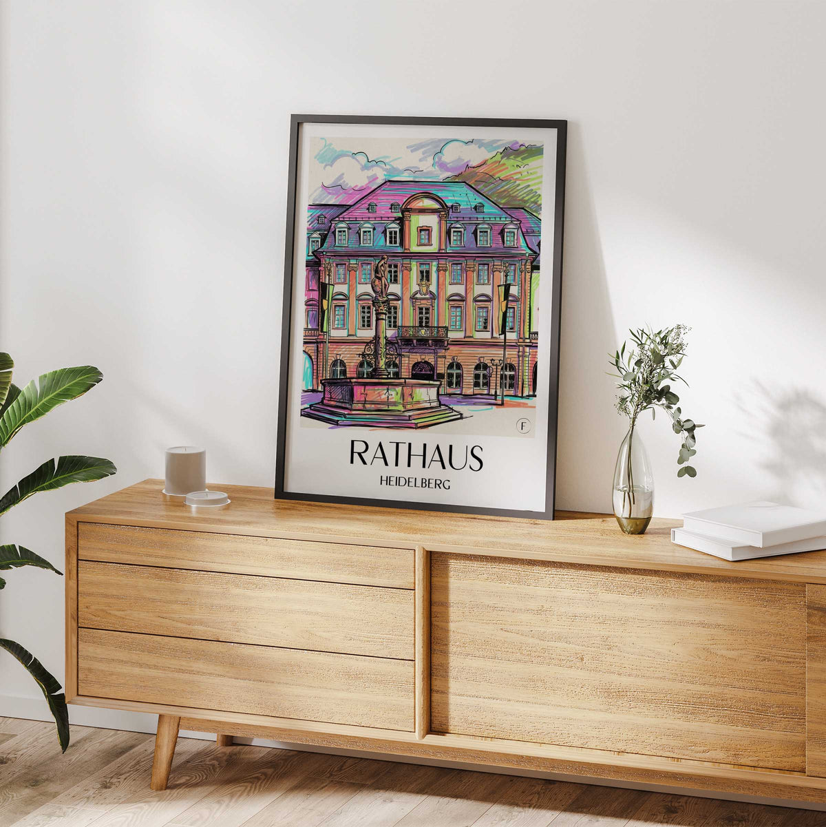 rathaus-heidelberg-deutschland-poster-graffiti