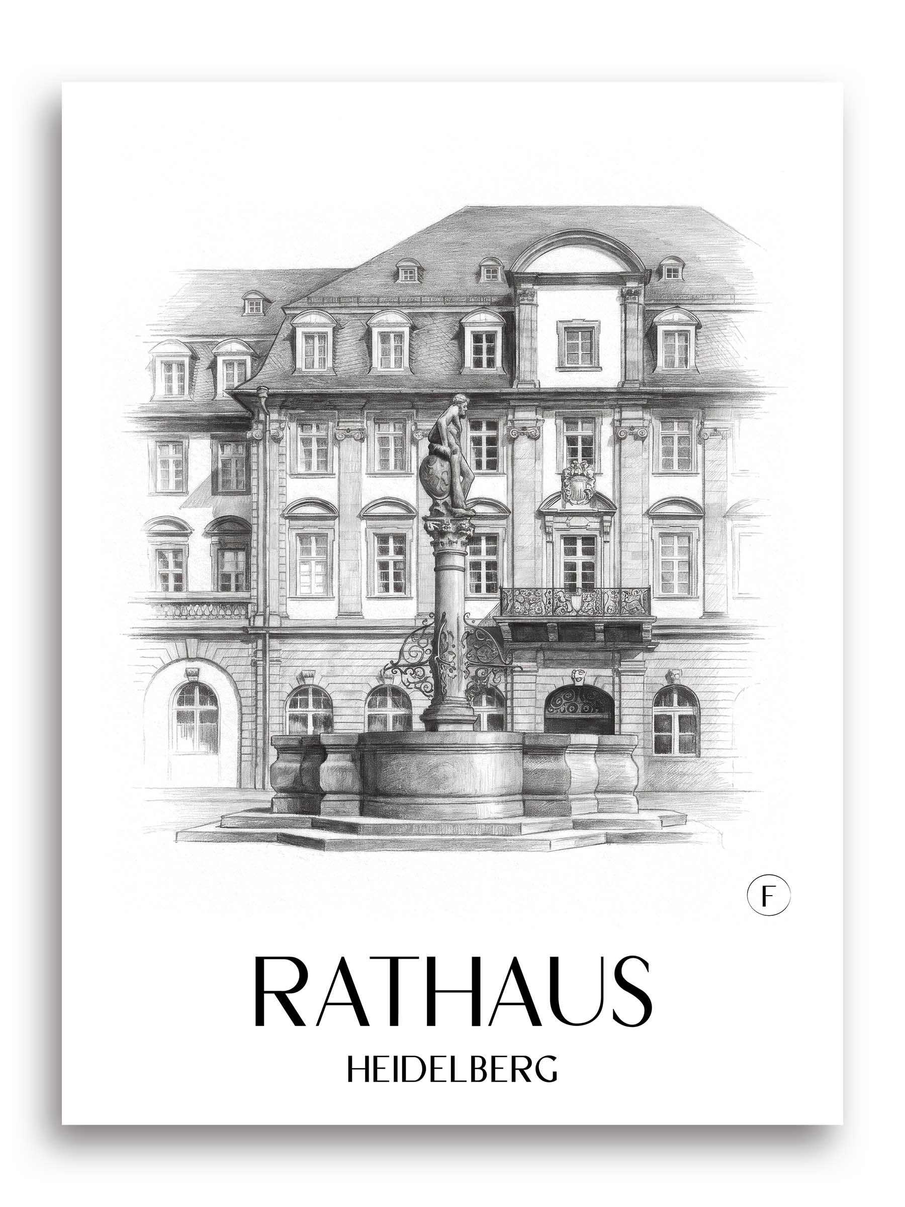 rathaus-heidelberg-deutschland-poster-bleistift-zeichnung-drawing