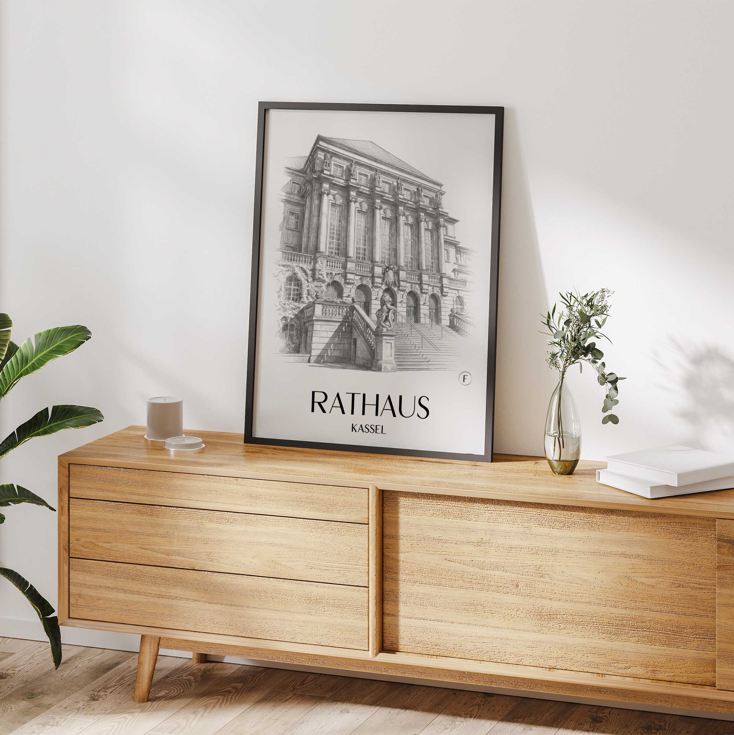 rathaus-kassel-deutschland-poster-bleistift-zeichnung-drawing