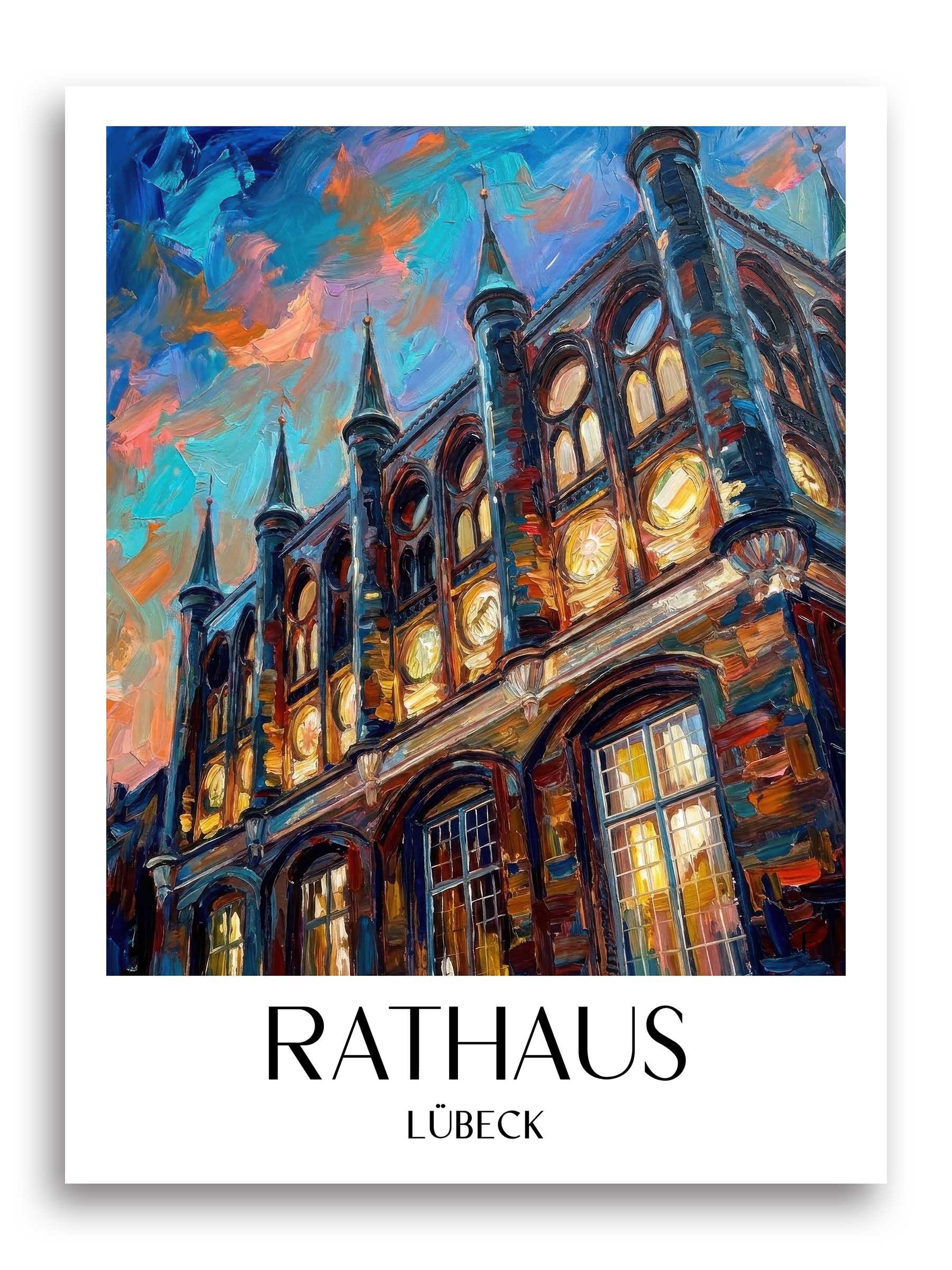 rathaus-lübeck-deutschland-poster-oil-painting-oelgemaelde