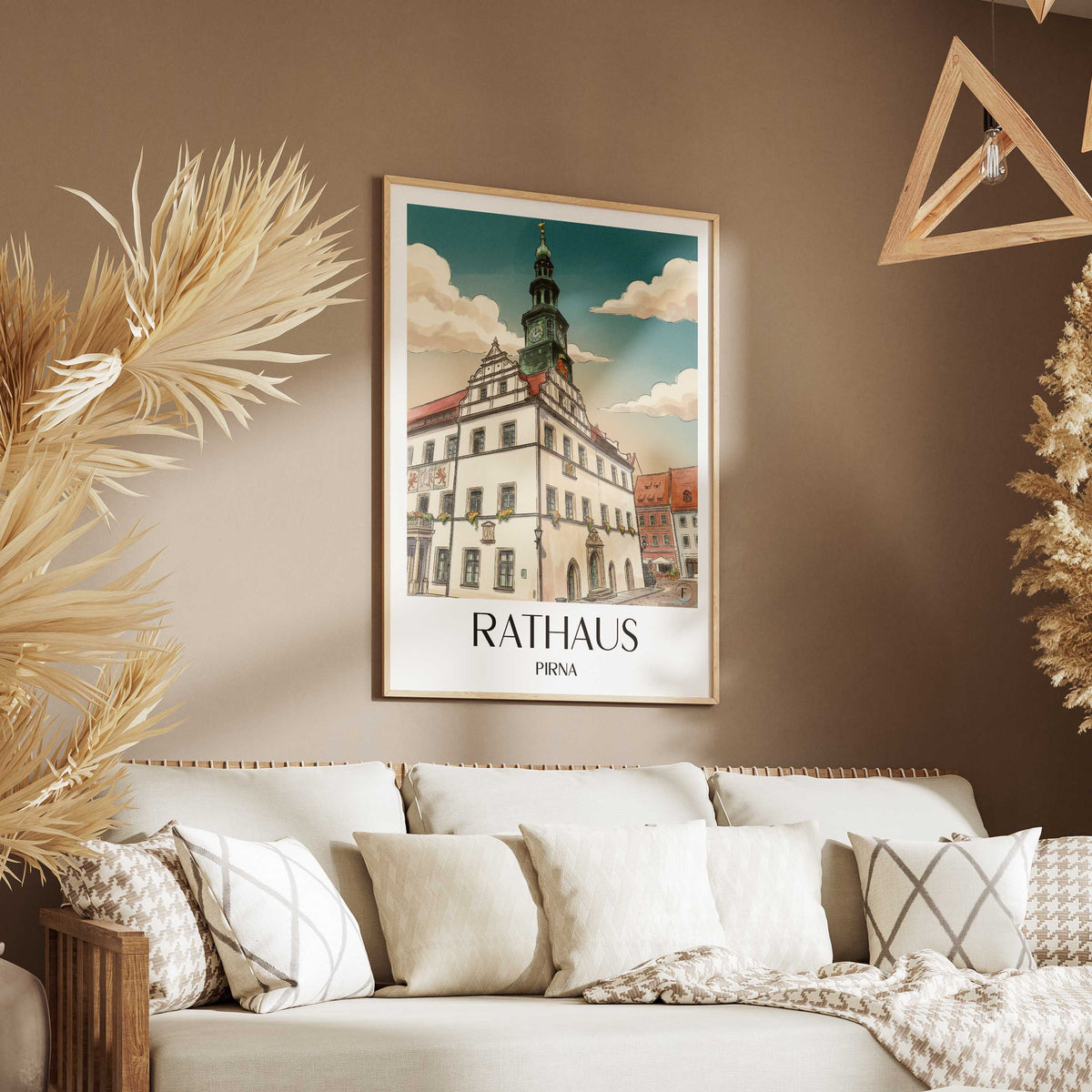 rathaus-pirna-deutschland-poster-aquarell
