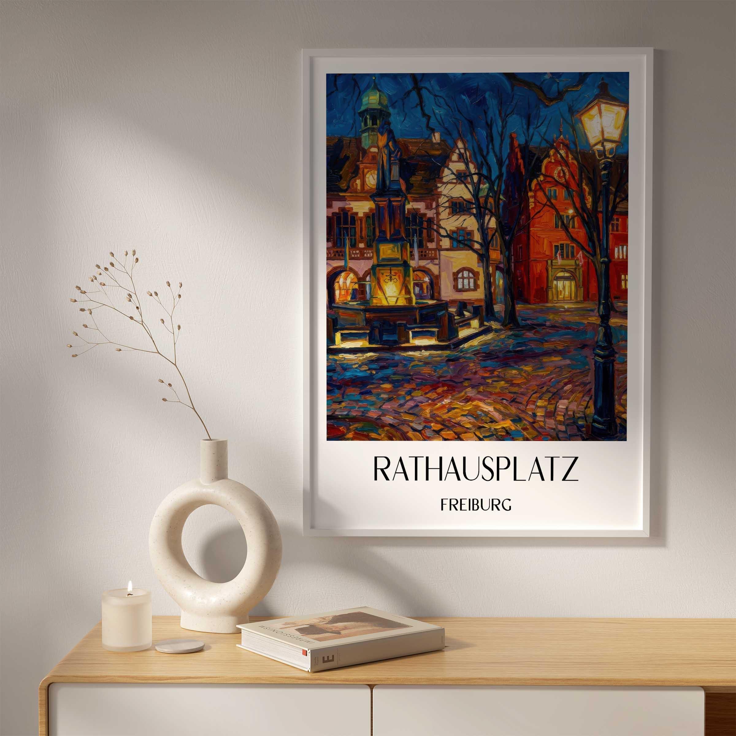 rathausplatz-freiburg-deutschland-poster-oil-painting-oelgemaelde