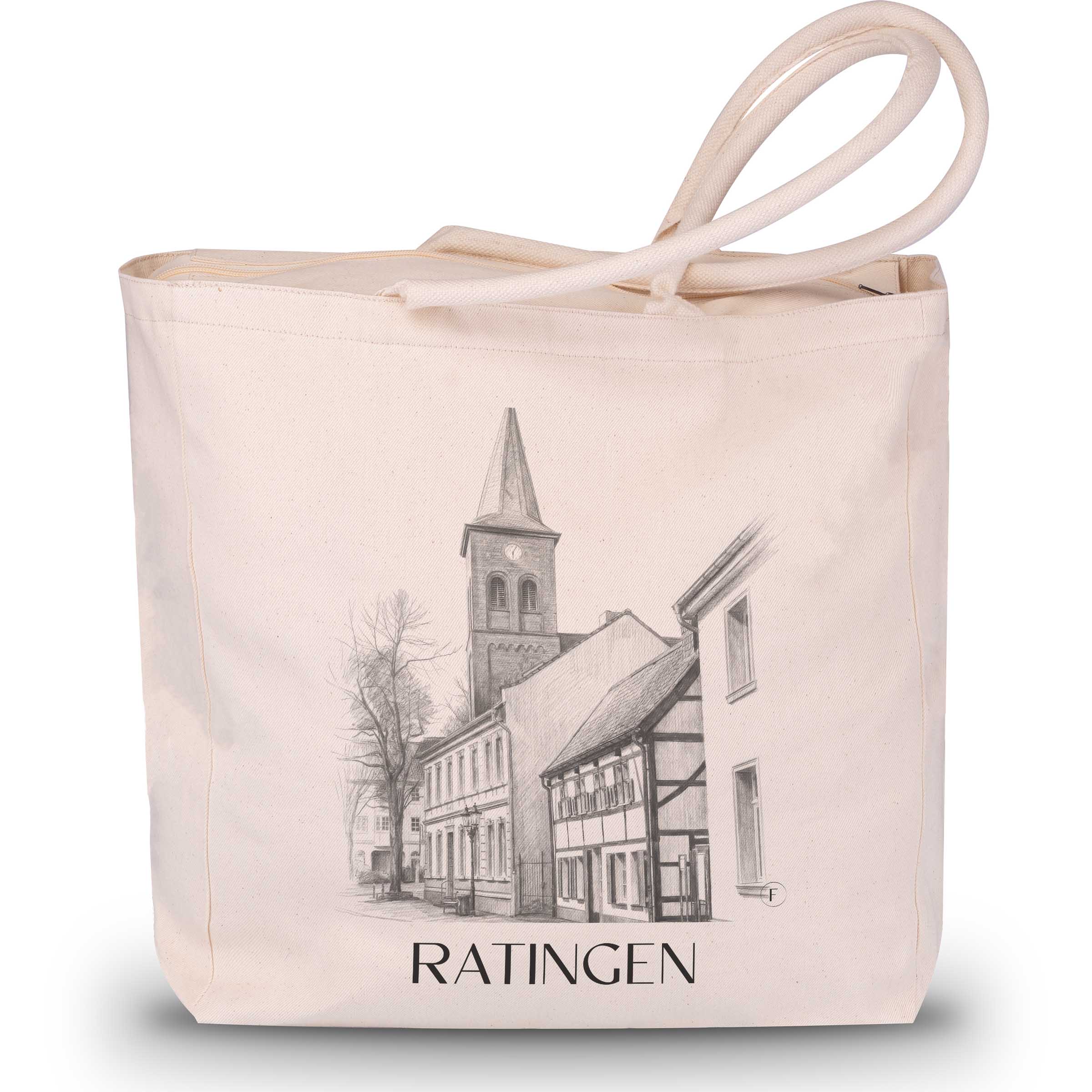 ratingen-deutschland-einkaufstasche-bleistift-zeichnung-drawing