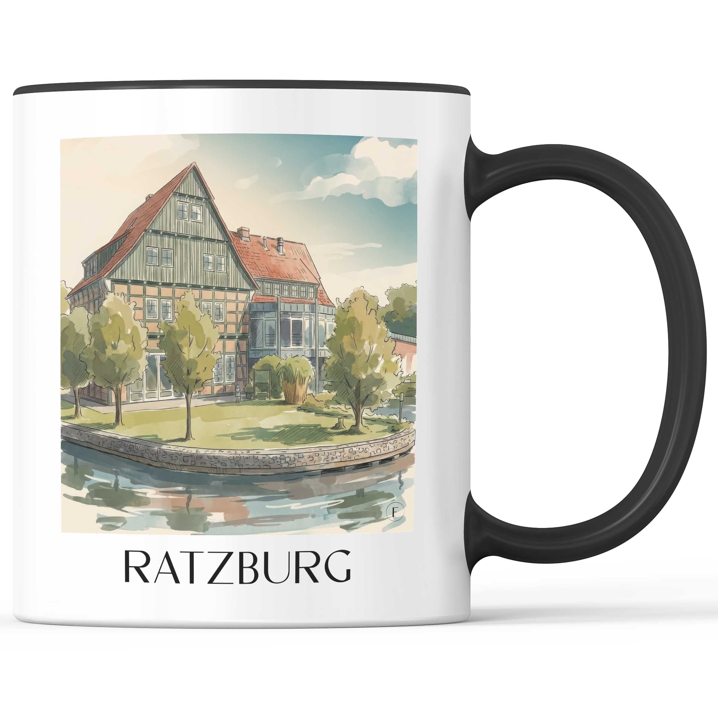 ratzburg-schleswig-holstein-deutschland-kaffeebecher-aquarell