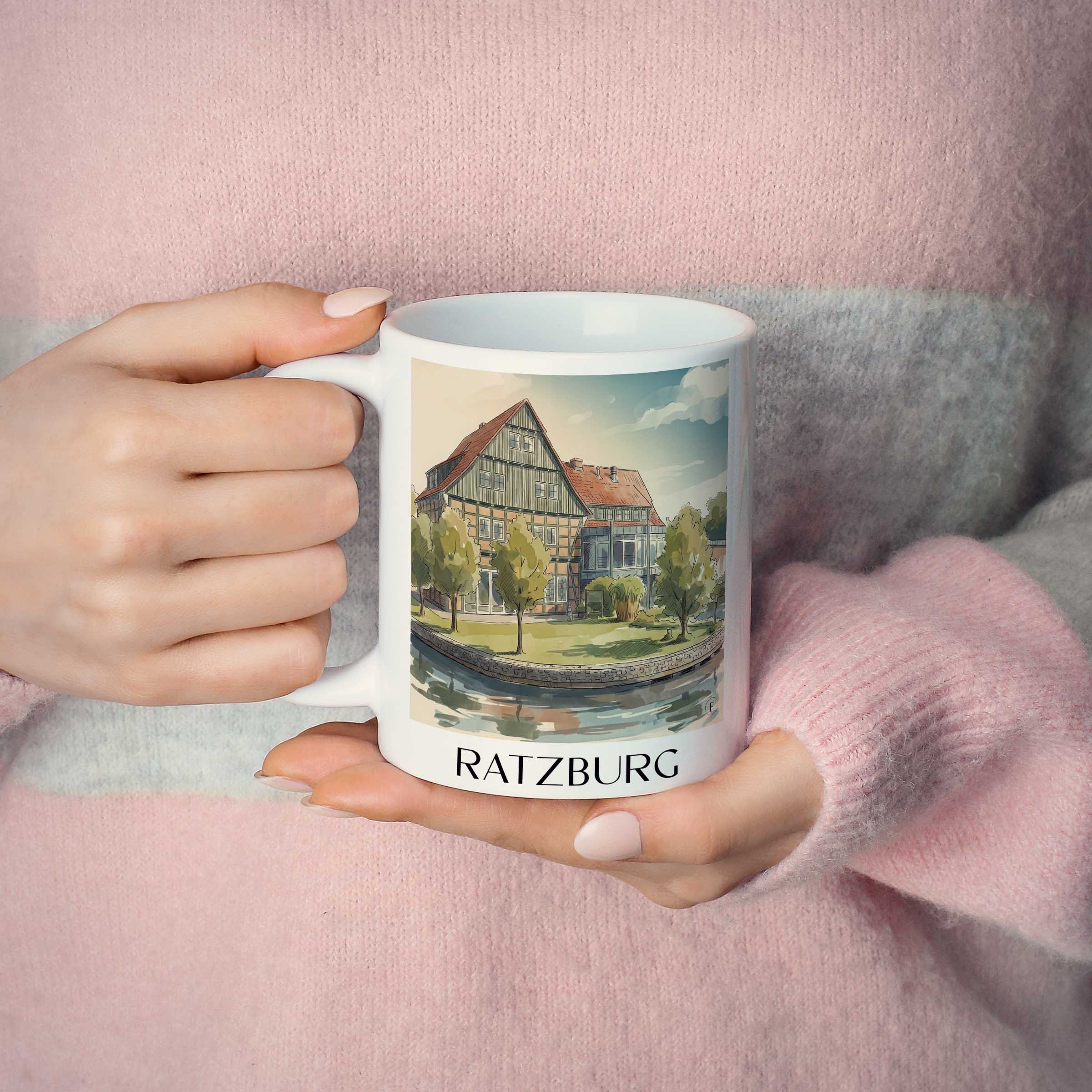 ratzburg-schleswig-holstein-deutschland-kaffeebecher-aquarell