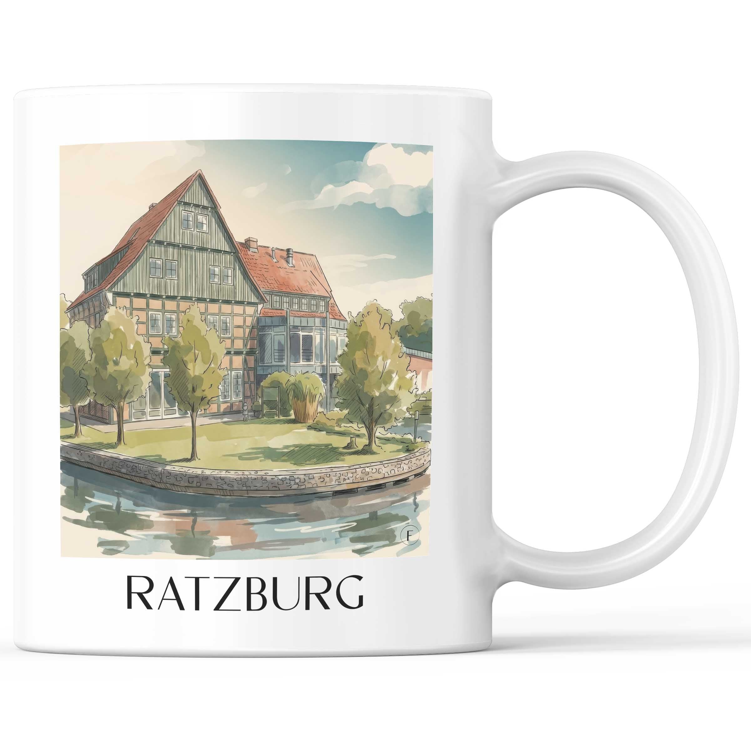 ratzburg-schleswig-holstein-deutschland-kaffeebecher-aquarell