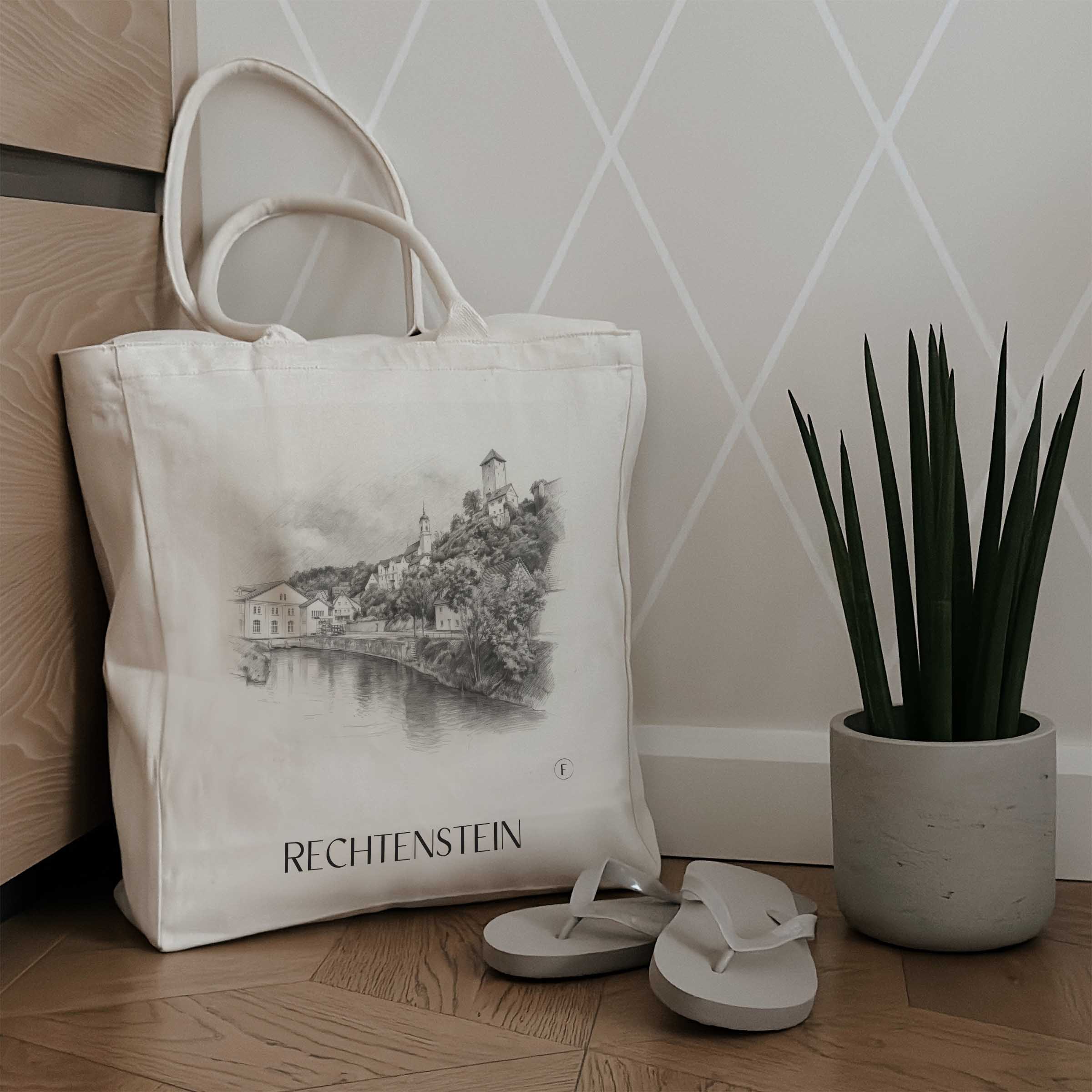 rechtenstein-deutschland-einkaufstasche-bleistift-zeichnung-drawing