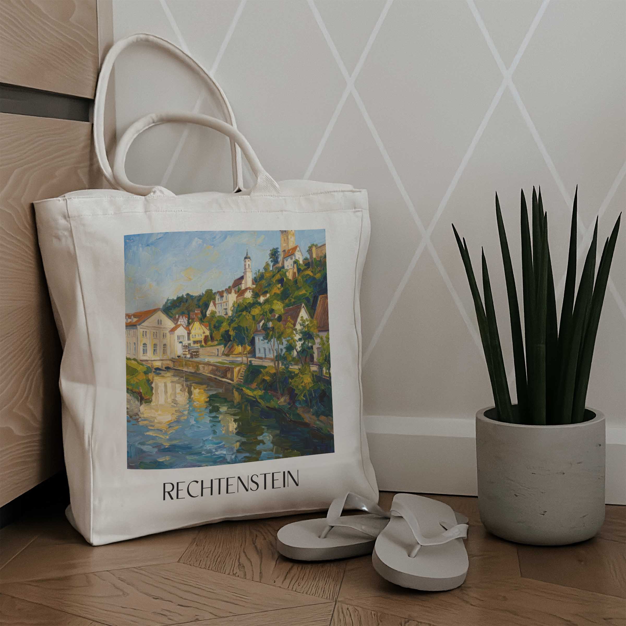 rechtenstein-deutschland-einkaufstasche-oil-painting-oelgemaelde