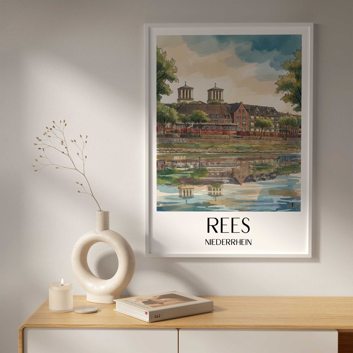 rees-niederrhein-deutschland-poster-aquarell