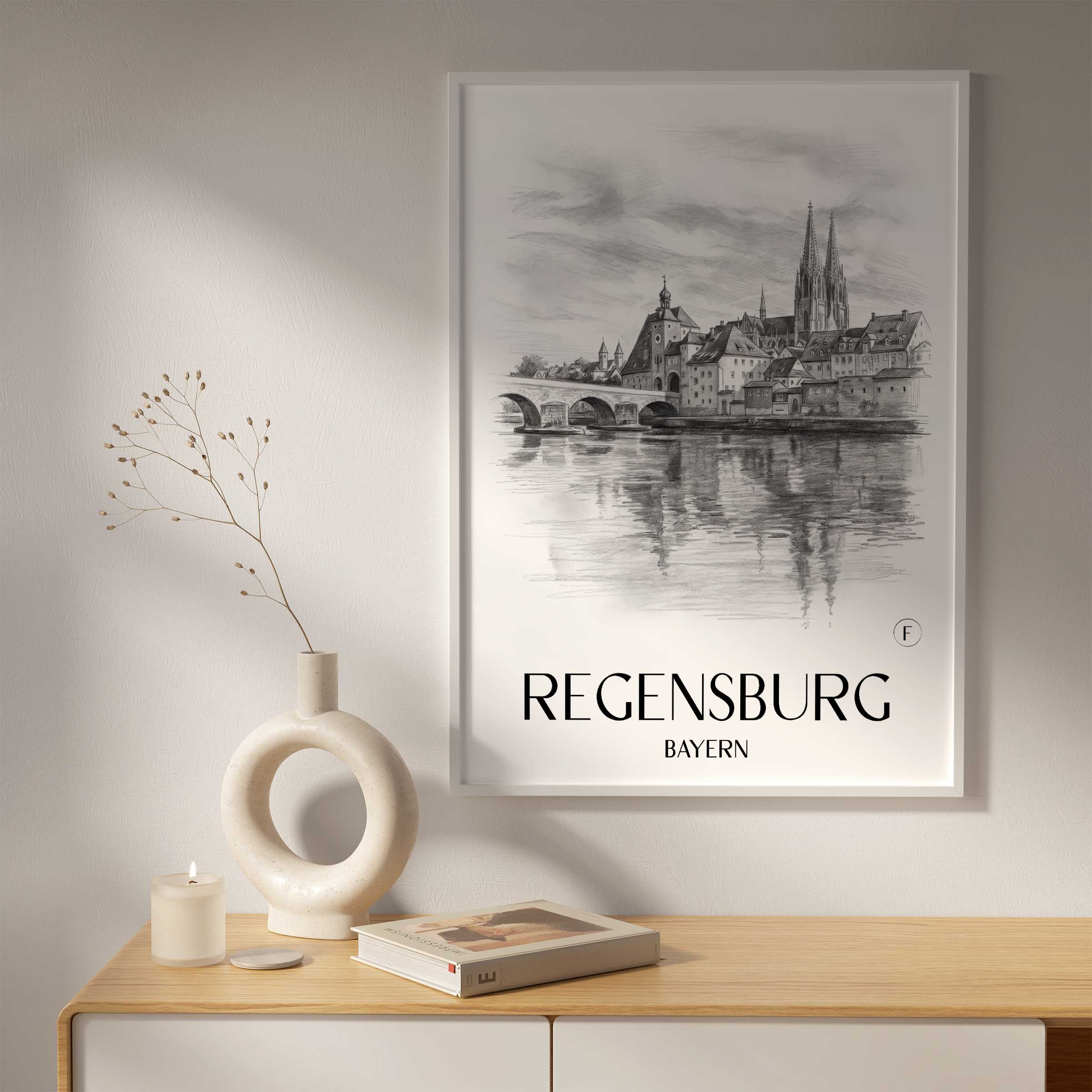 regensburg-bayern-deutschland-poster-bleistift-zeichnung-drawing