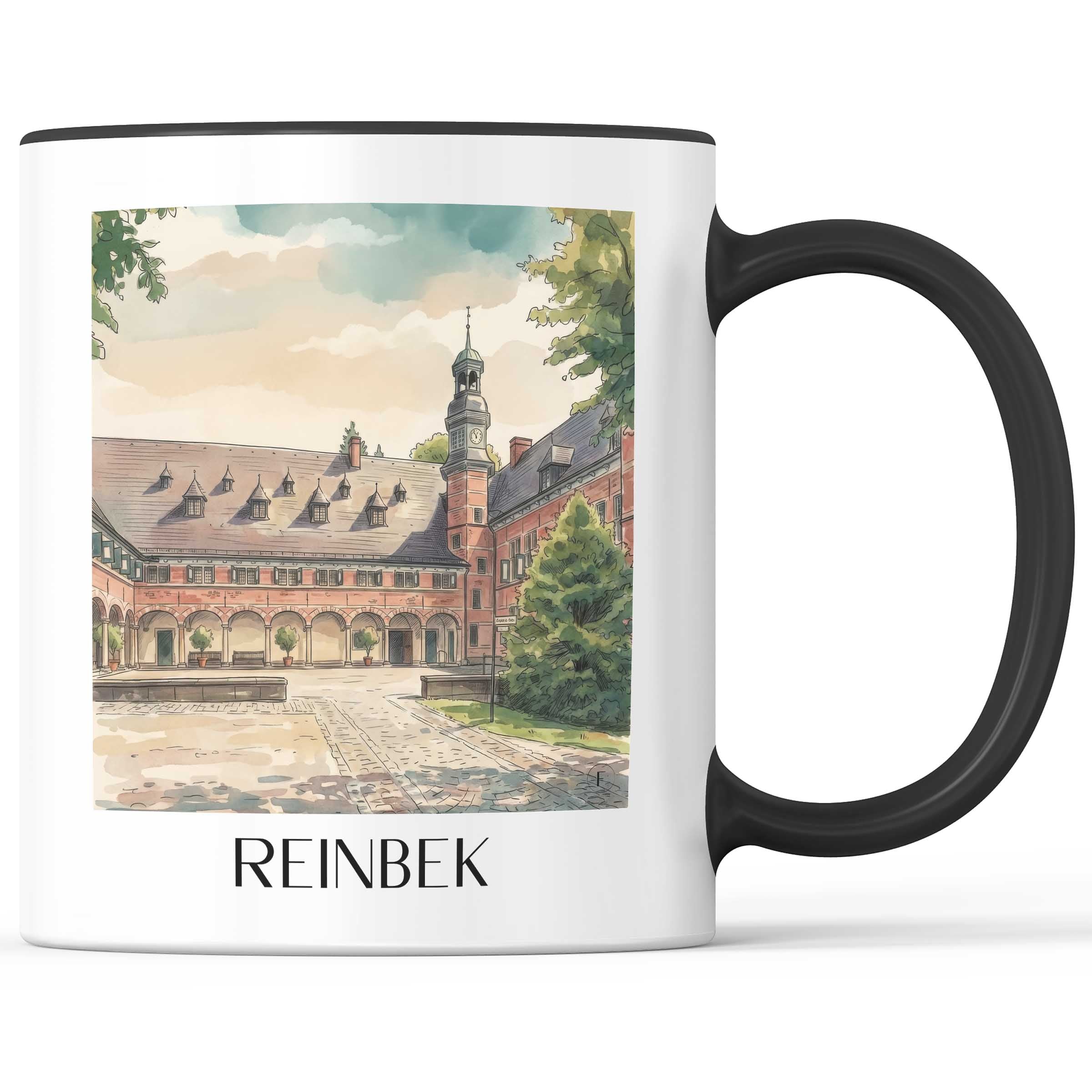 Reinbek Kaffeebecher - Schleswig-Holstein - Deutschland Becher - Kaffeetasse im Aquarell Stil - favplace