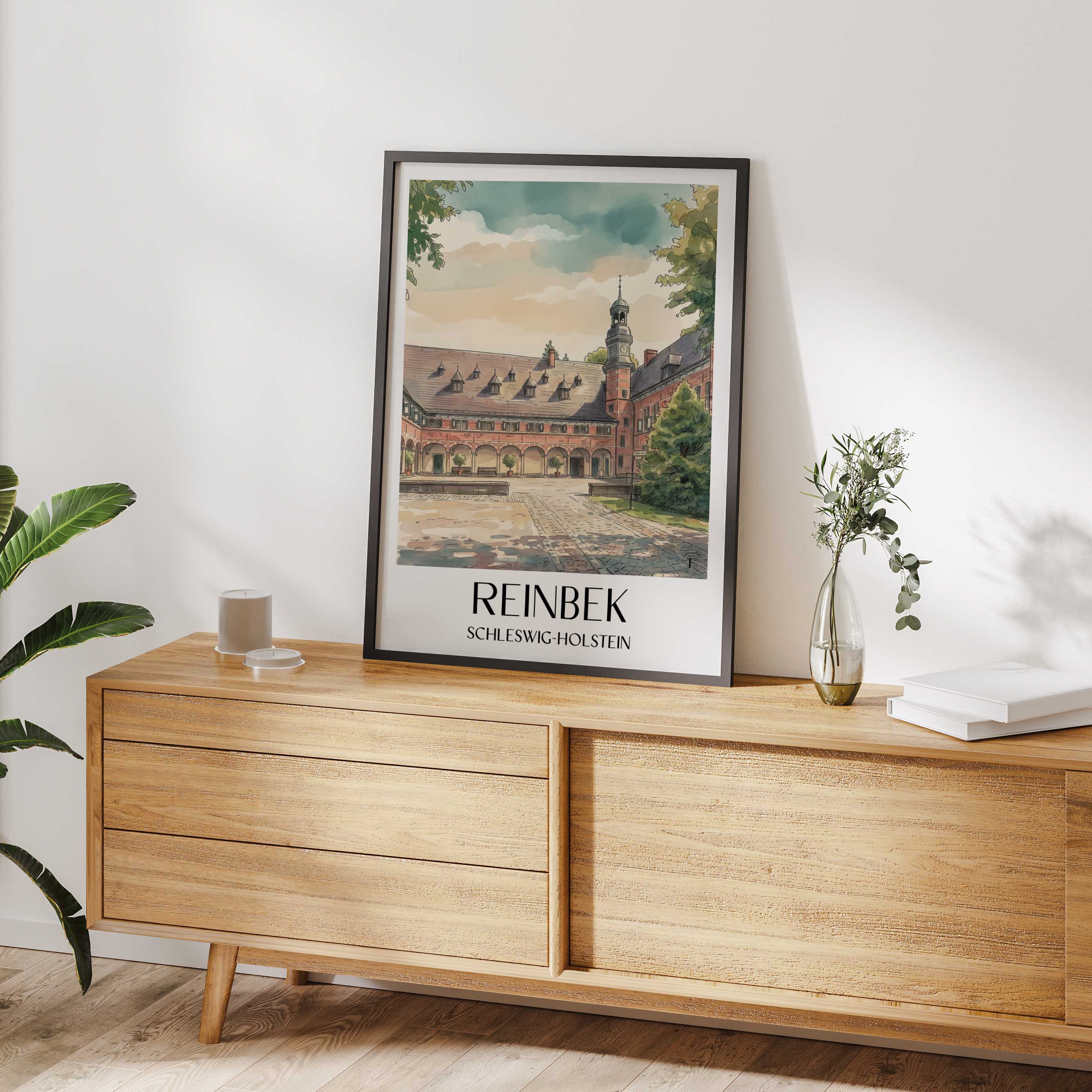 reinbek-schleswig-holstein-deutschland-poster-aquarell