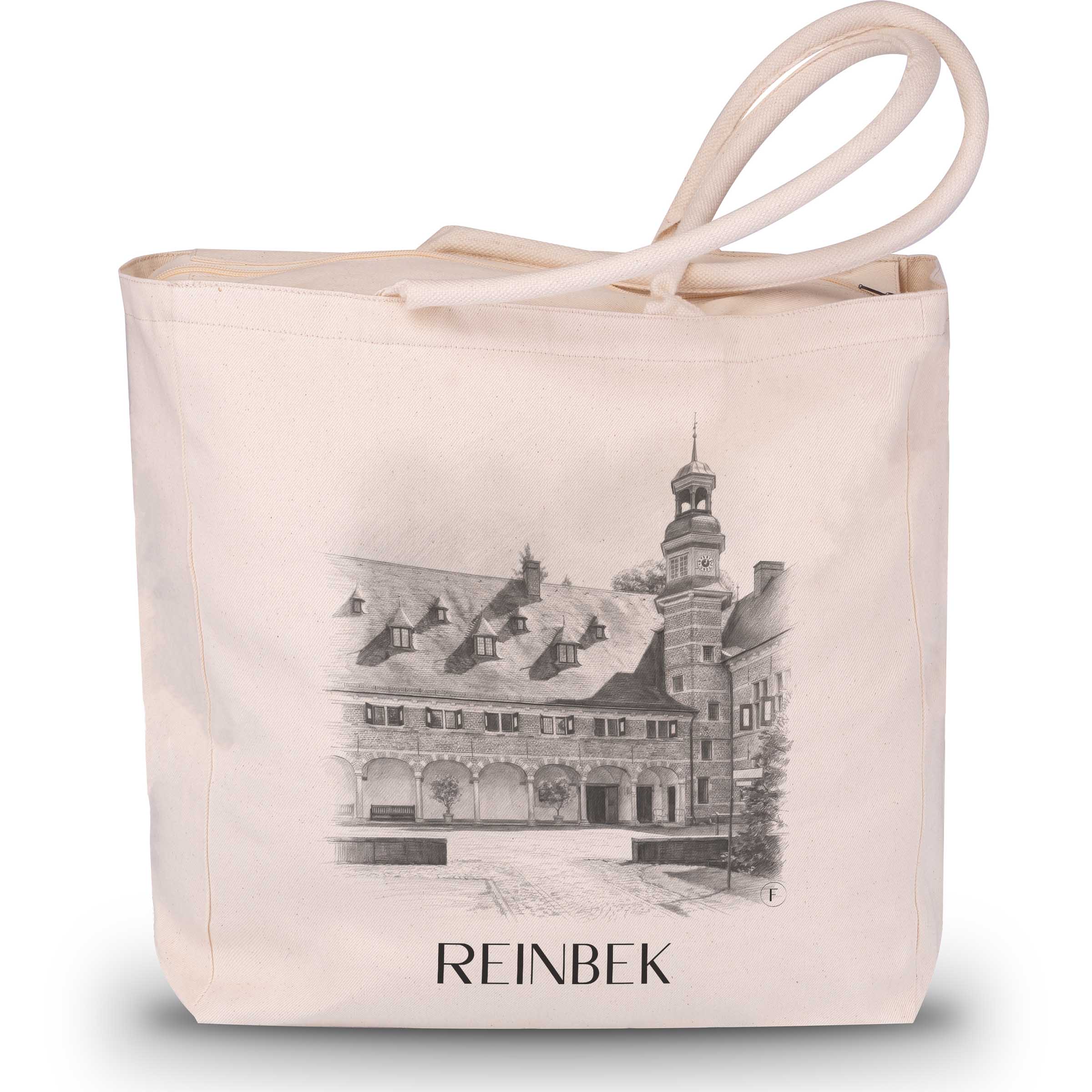 Reinbek Shopping Bag - Schleswig-Holstein - Germany Tote Bag - Drawing Style Shopping Bag