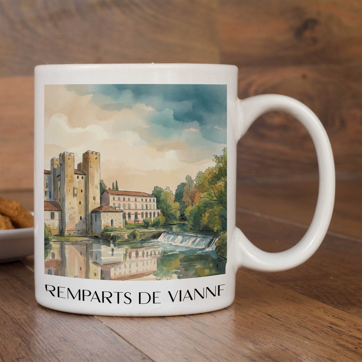 remparts-de-vianne-vianne-frankreich-kaffeebecher-aquarell