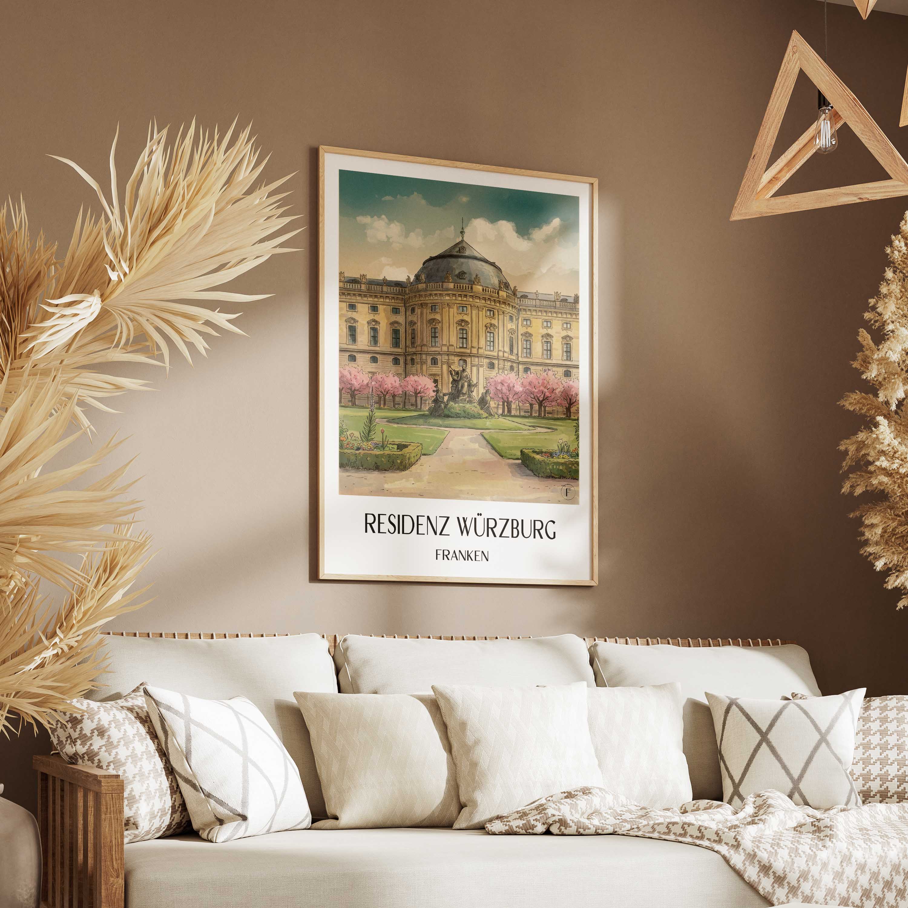 residenz-würzburg-franken-deutschland-poster-aquarell
