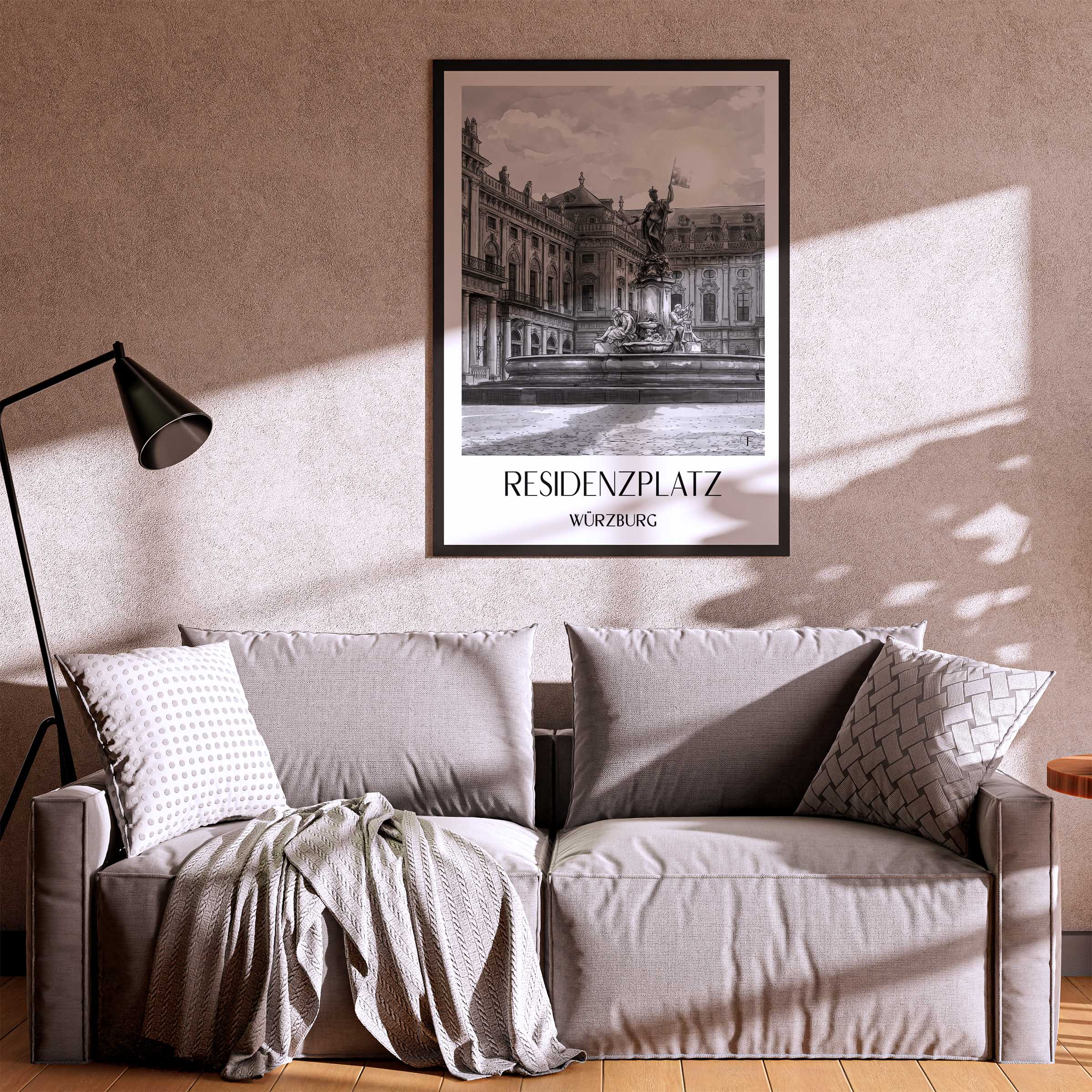 residenzplatz-würzburg-deutschland-poster-aquarell-schwarz-weiss