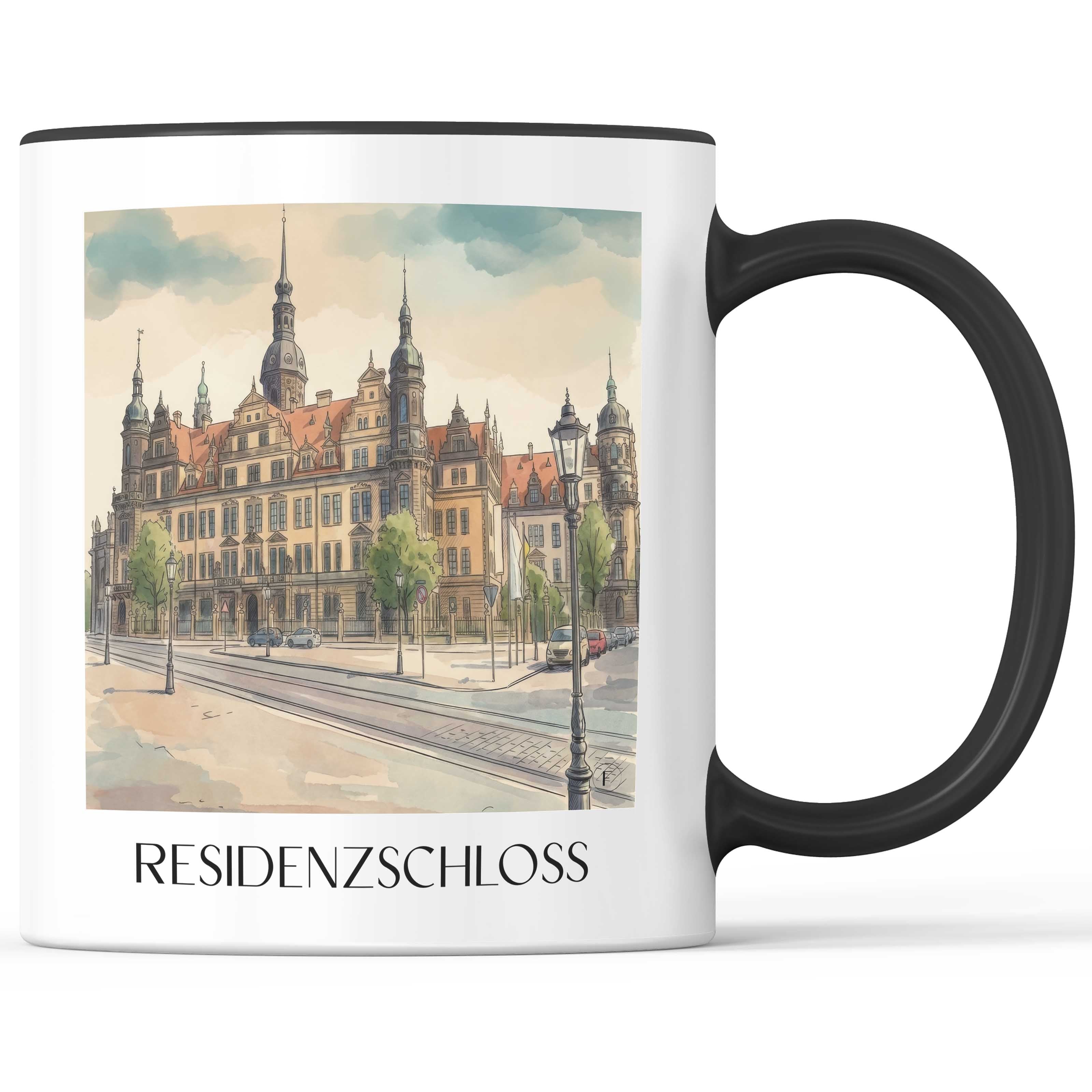residenzschloss-dresden-deutschland-kaffeebecher-aquarell