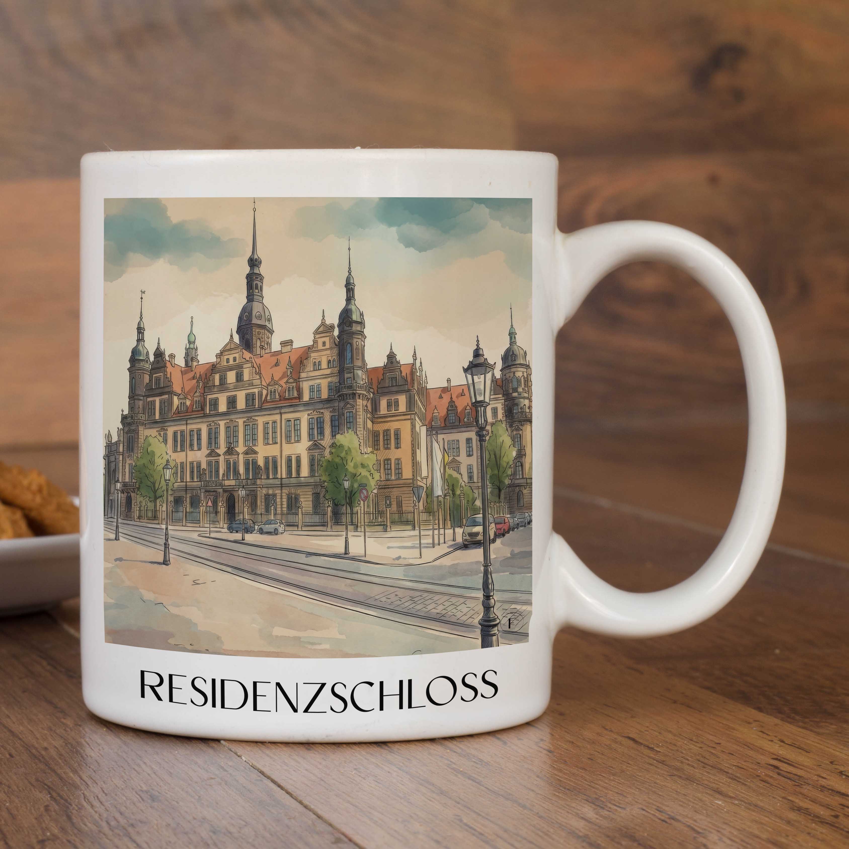 residenzschloss-dresden-deutschland-kaffeebecher-aquarell