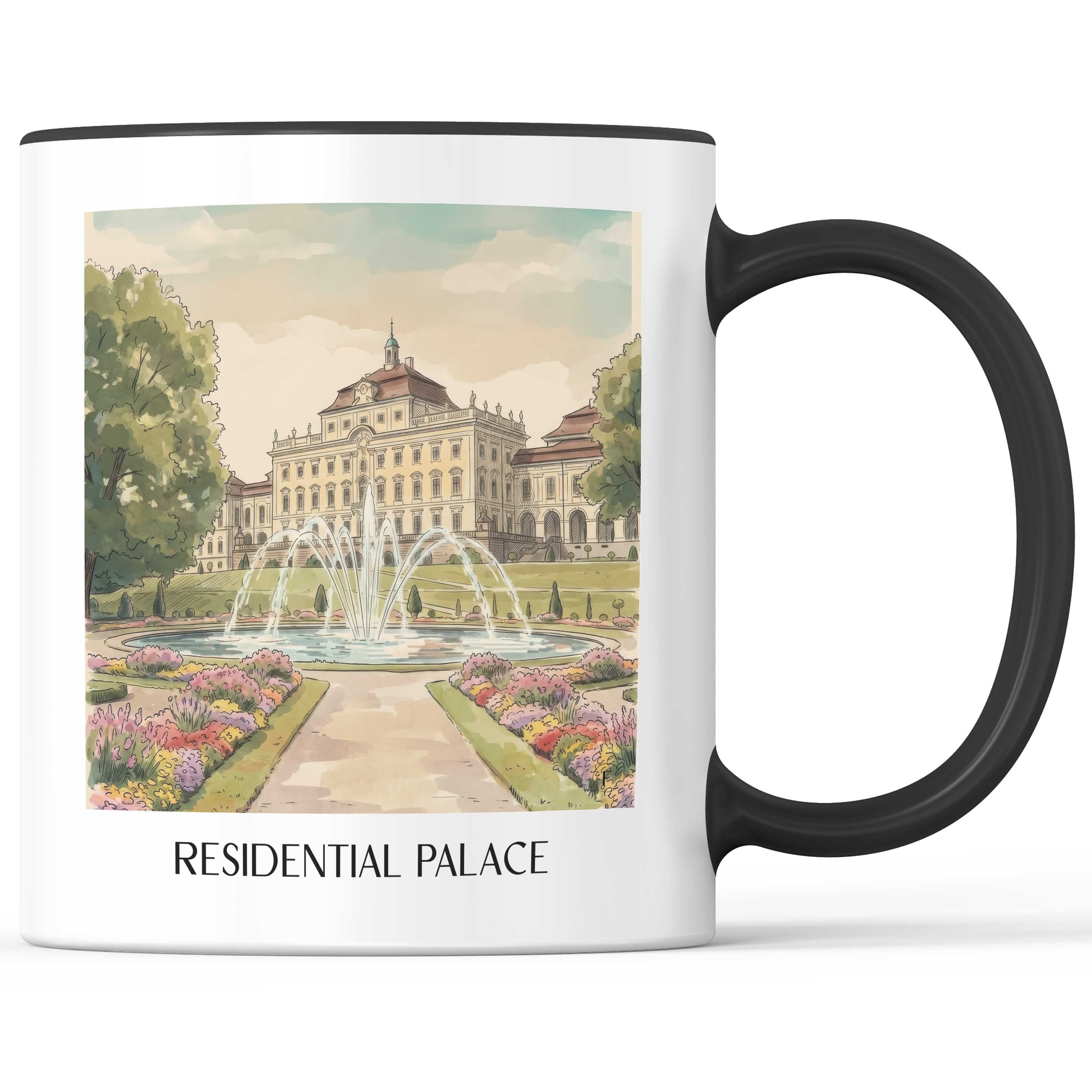 Residenzschloss Kaffeebecher - Ludwigsburg - Deutschland Becher - Kaffeetasse im Aquarell Stil - favplace