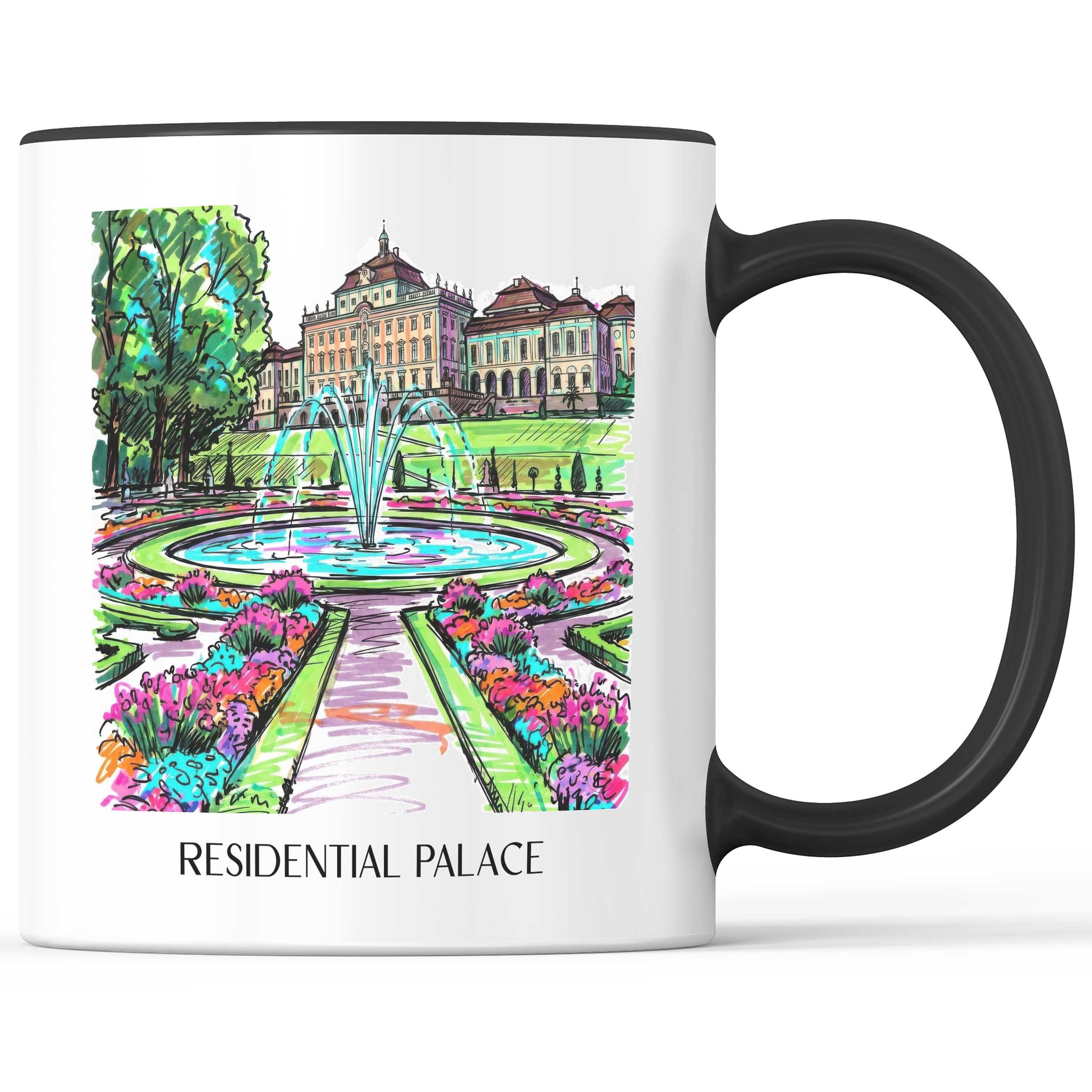 Residenzschloss Kaffeebecher - Ludwigsburg - Deutschland Becher - Kaffeetasse im Tag Graffiti Stil