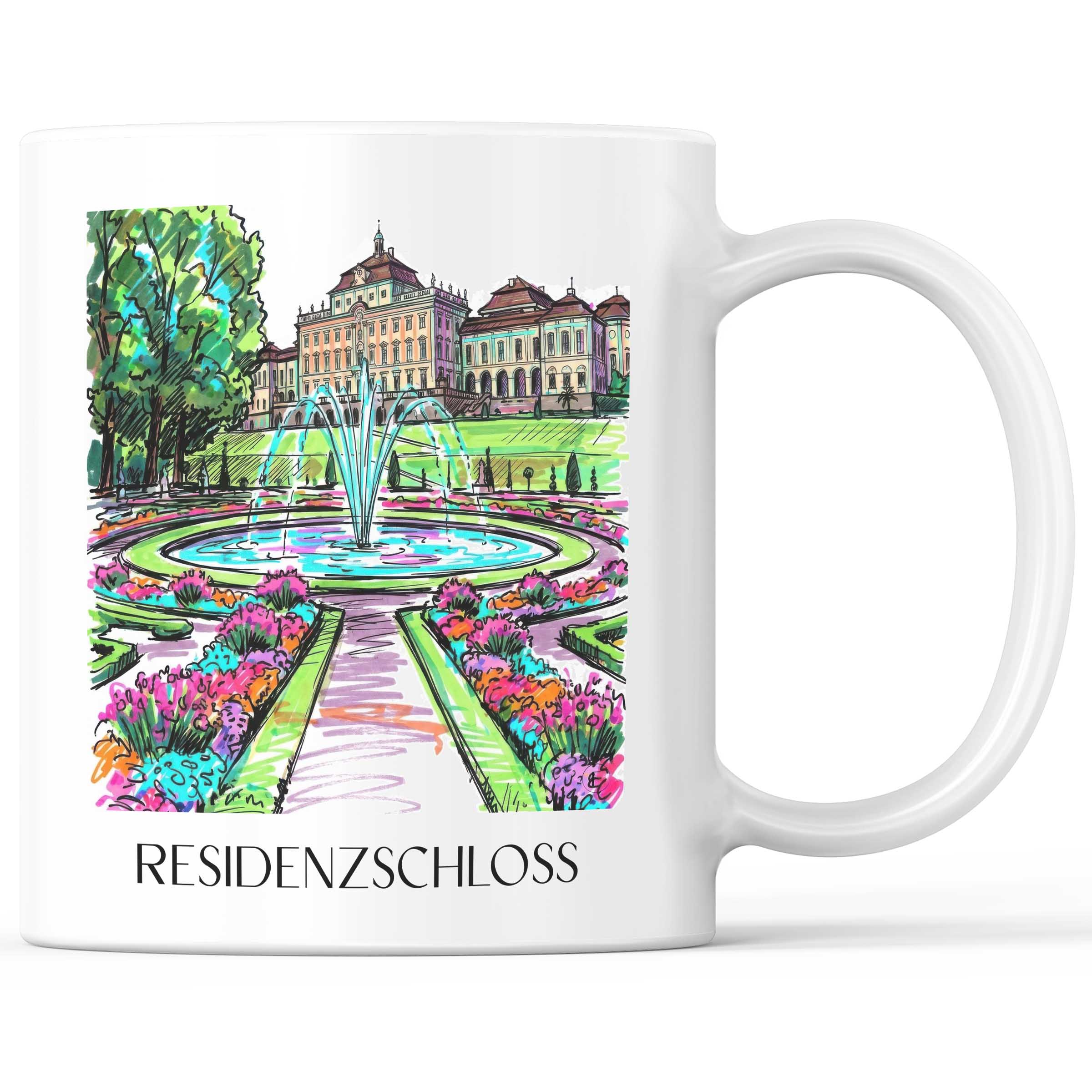 Residenzschloss Kaffeebecher - Ludwigsburg - Deutschland Becher - Kaffeetasse im Tag Graffiti Stil