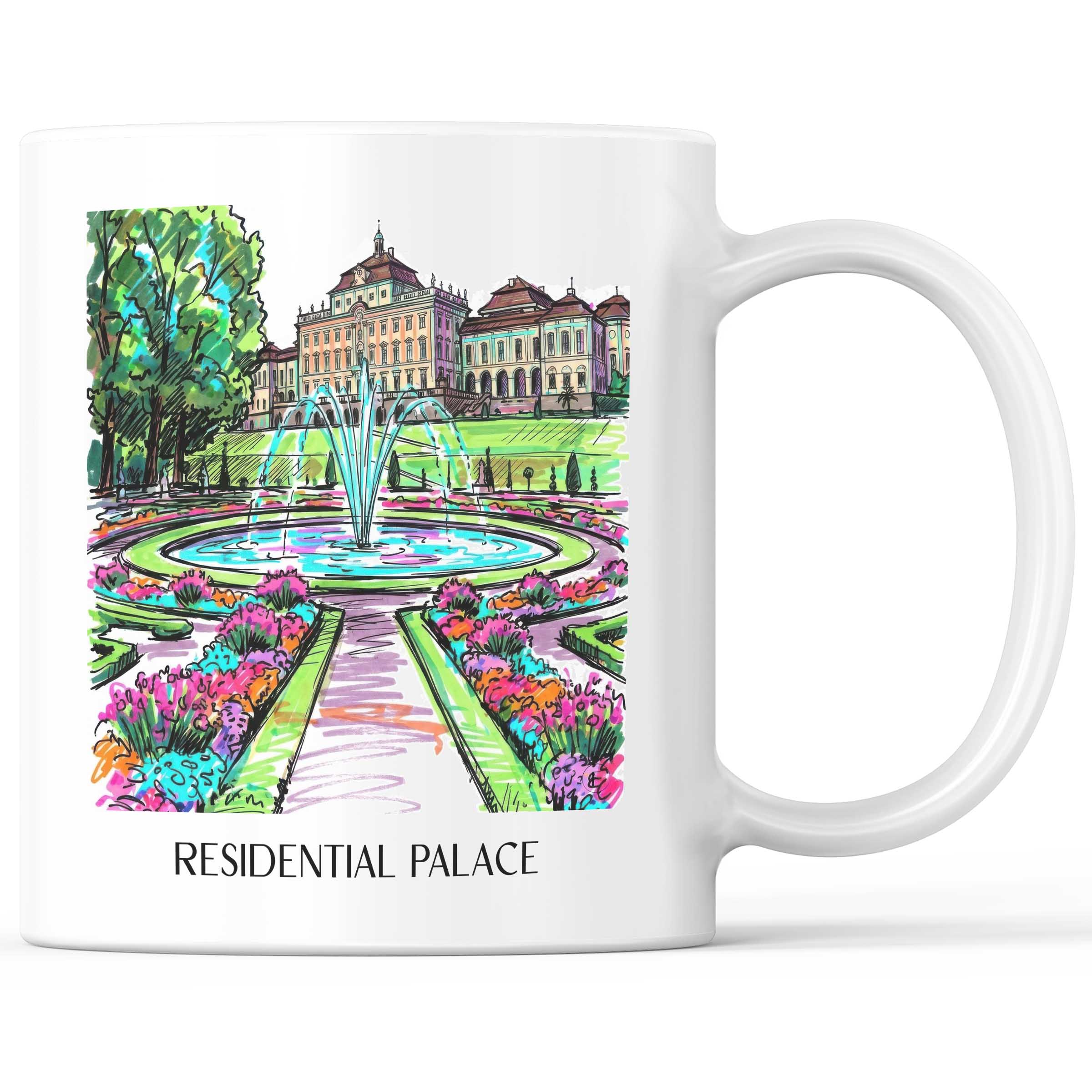 Residenzschloss Kaffeebecher - Ludwigsburg - Deutschland Becher - Kaffeetasse im Tag Graffiti Stil