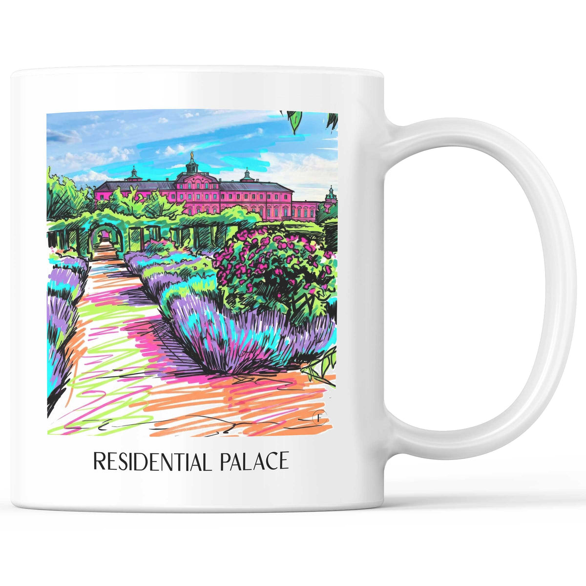Residenzschloss Kaffeebecher - Rastatt - Deutschland Becher - Kaffeetasse im Tag Graffiti Stil - favplace
