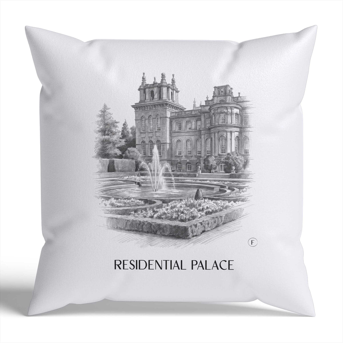 Residenzschloss Kissenhülle - Zierkissen Bezug - Ludwigsburg - Deutschland Kissen bzw. Kissenbezug im Zeichnung Stil - favplace