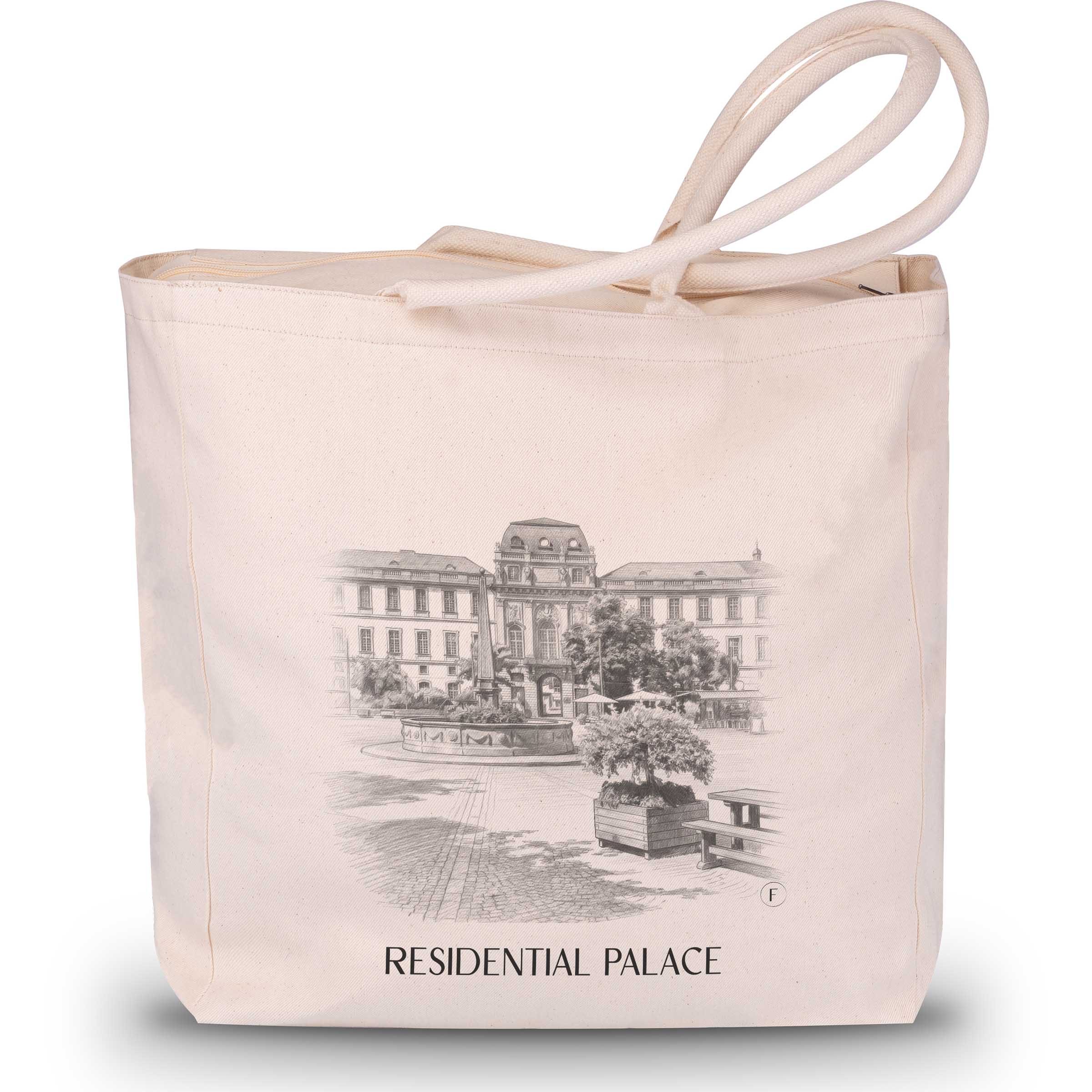 Residenzschloss Shopping Tasche - Darmstadt - Deutschland Tote Bag - Einkaufstasche im Zeichnung Stil - favplace