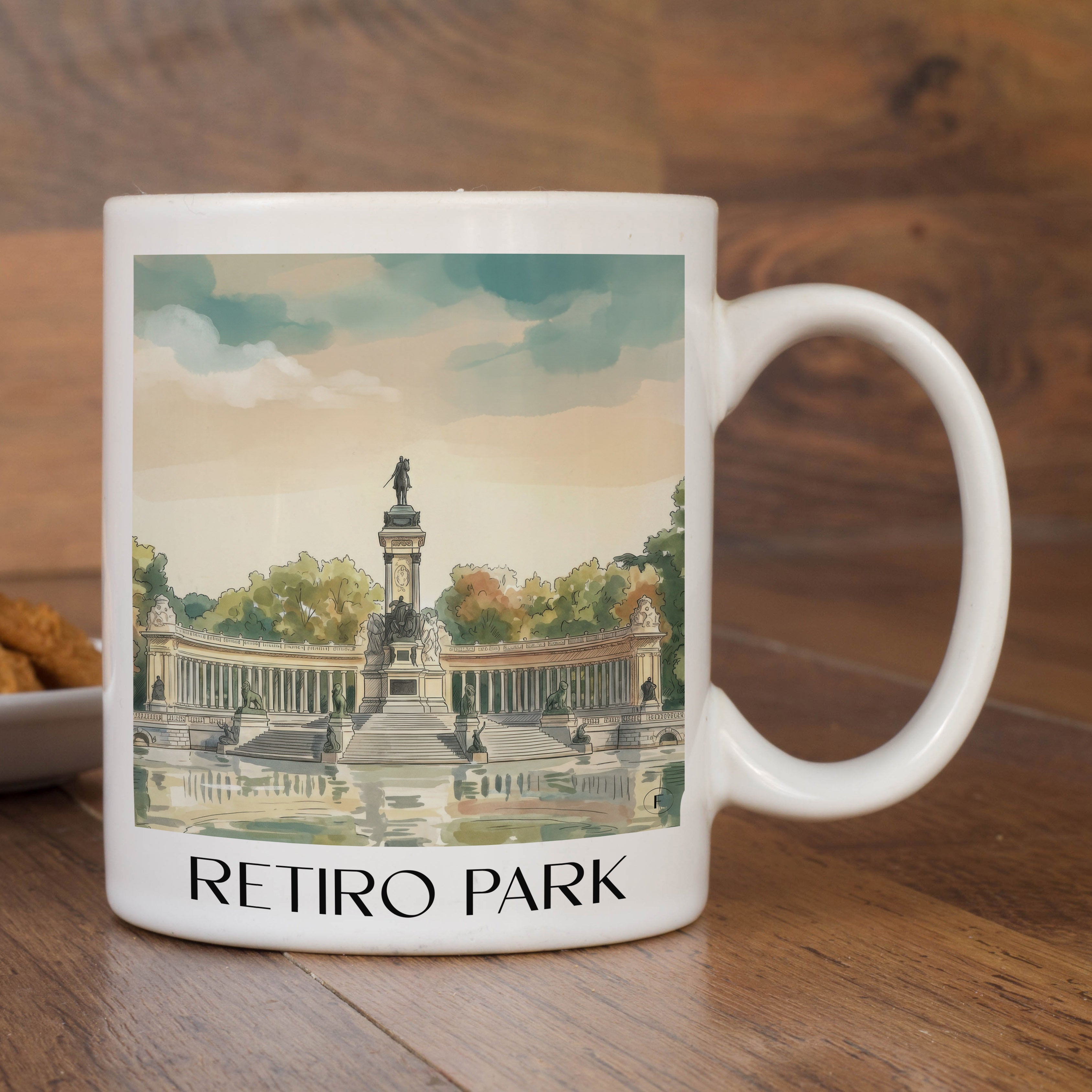 retiro-park-madrid-spanien-kaffeebecher-aquarell