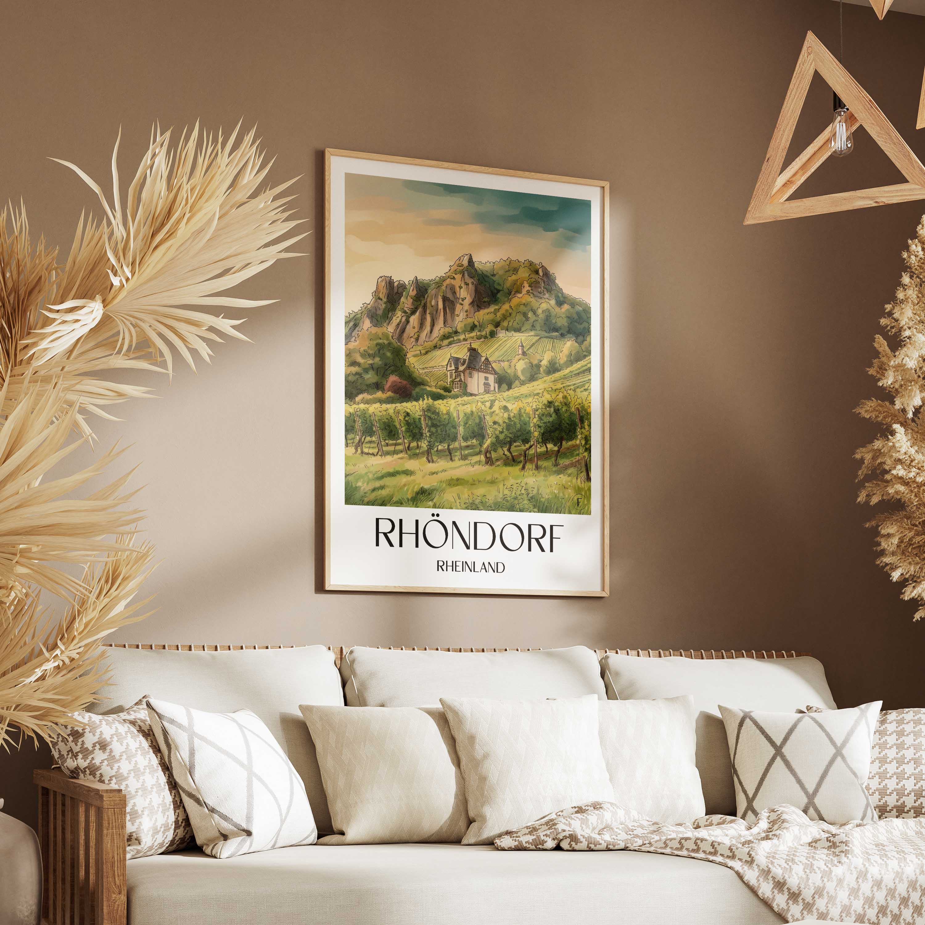 rhöndorf-rheinland-deutschland-poster-aquarell
