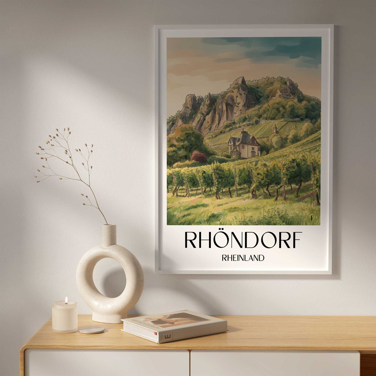 rhöndorf-rheinland-deutschland-poster-aquarell