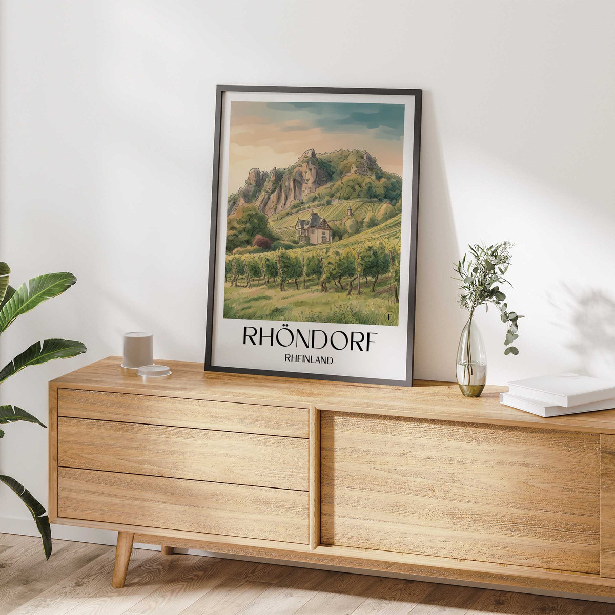 rhöndorf-rheinland-deutschland-poster-aquarell