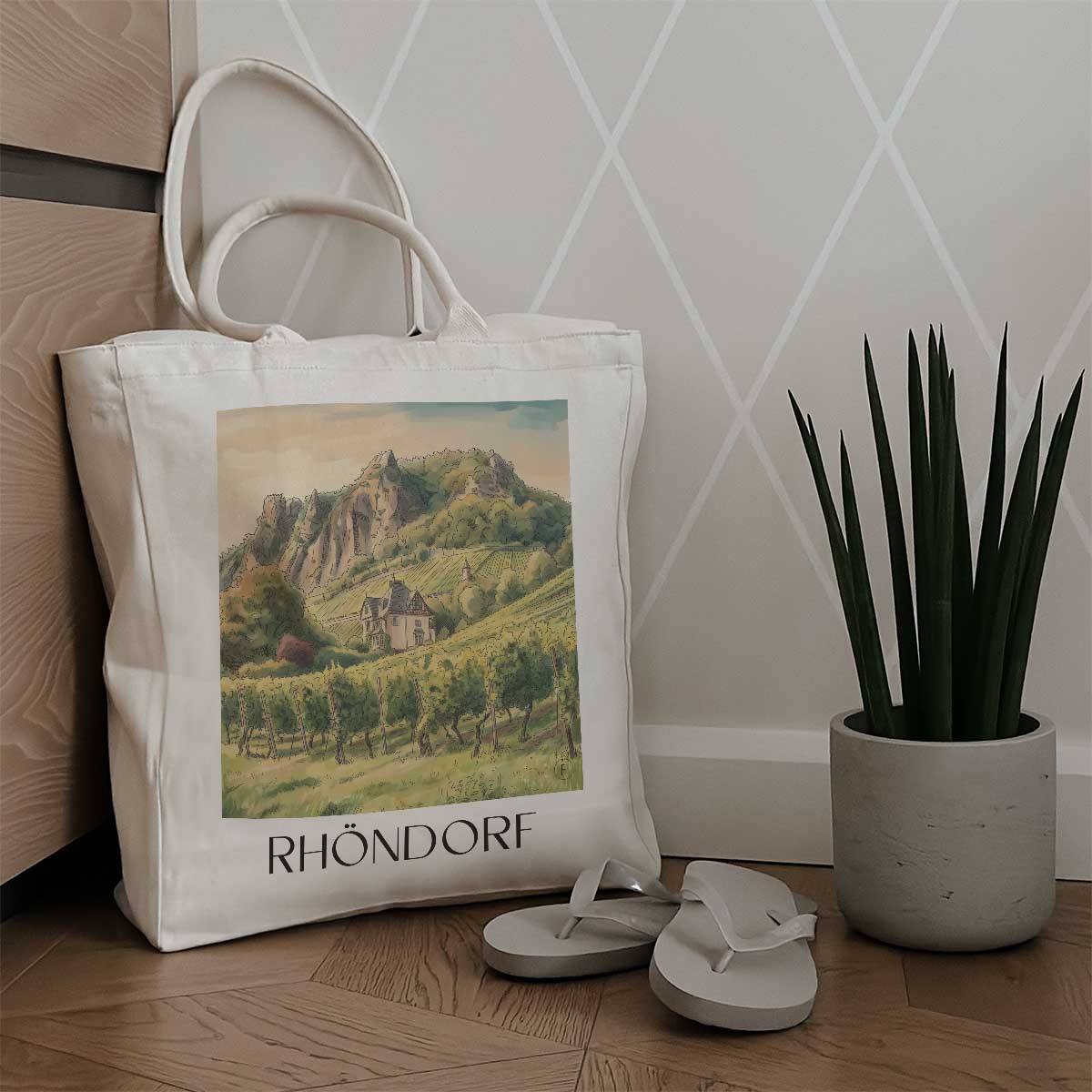 rhöndorf-rheinland-deutschland-einkaufstasche-aquarell