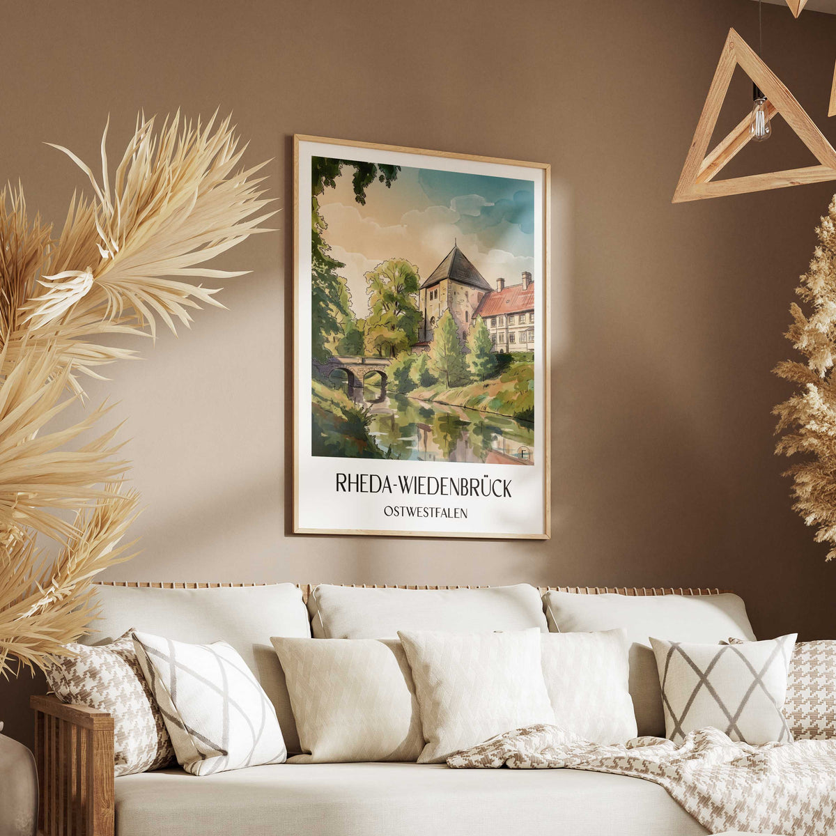 rheda-wiedenbrück-ostwestfalen-deutschland-poster-aquarell