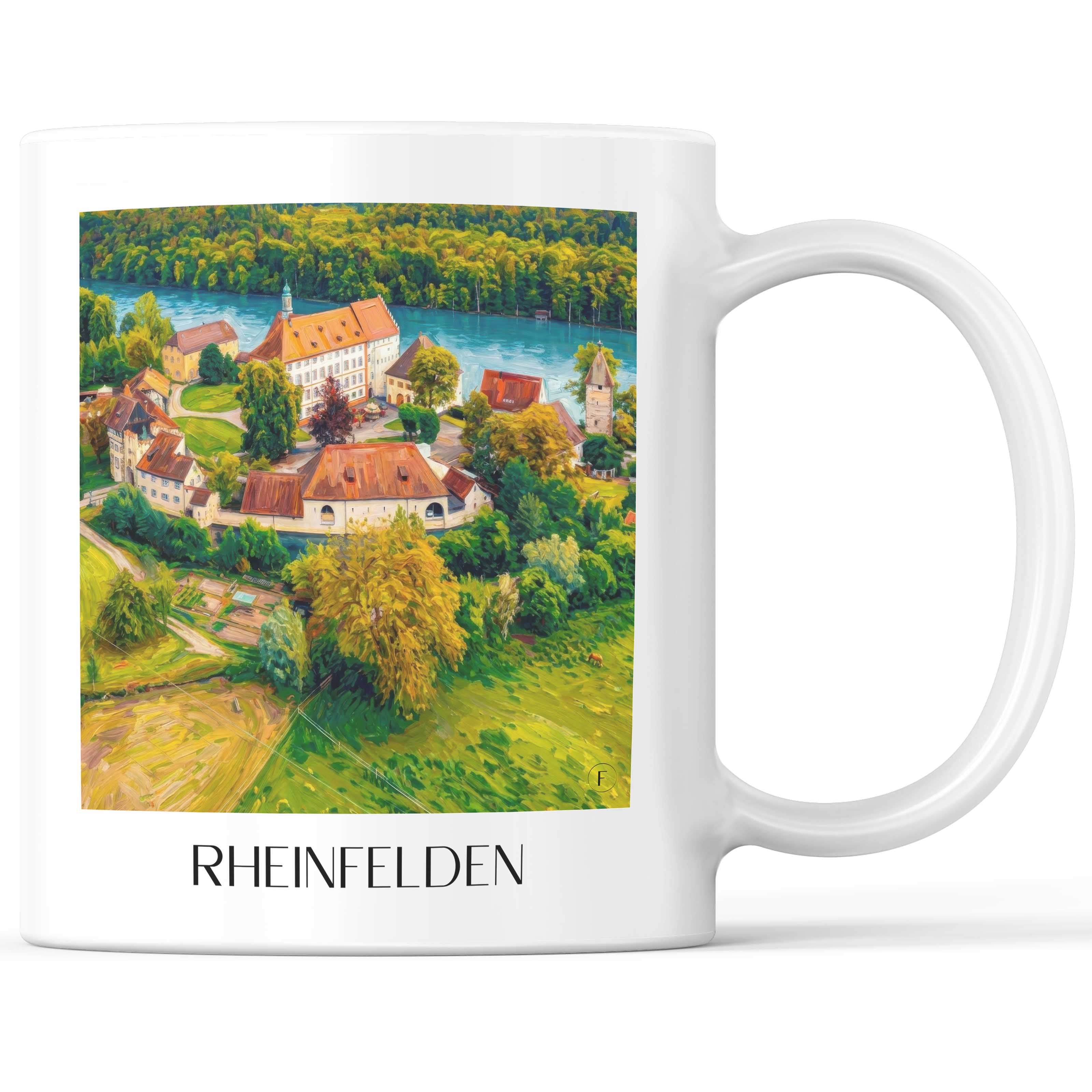 Rheinfelden Kaffeebecher - Baden-Württemberg - Deutschland Becher - Kaffeetasse im Ölgemälde Stil - favplace