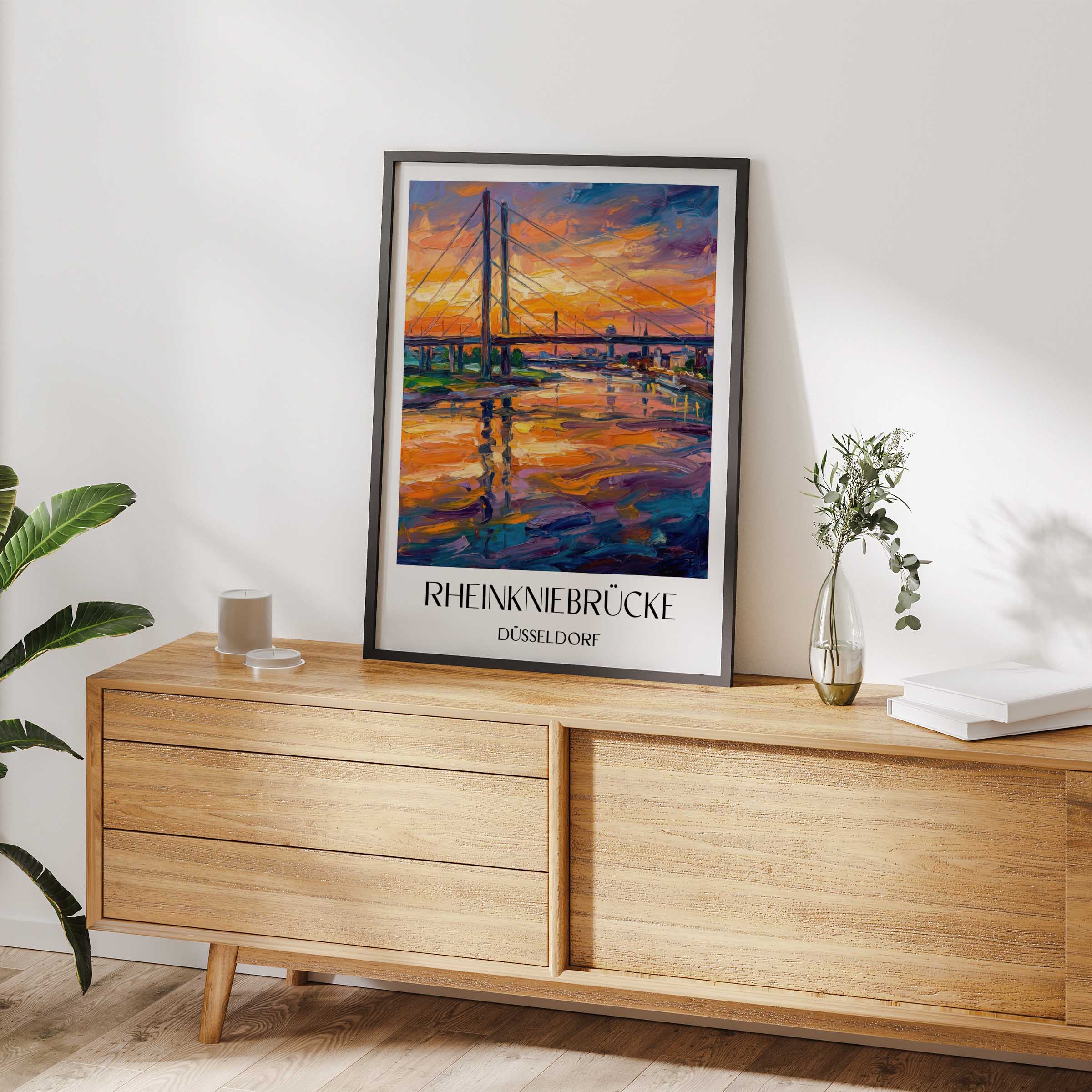 rheinkniebrücke-düsseldorf-deutschland-poster-oil-painting-oelgemaelde