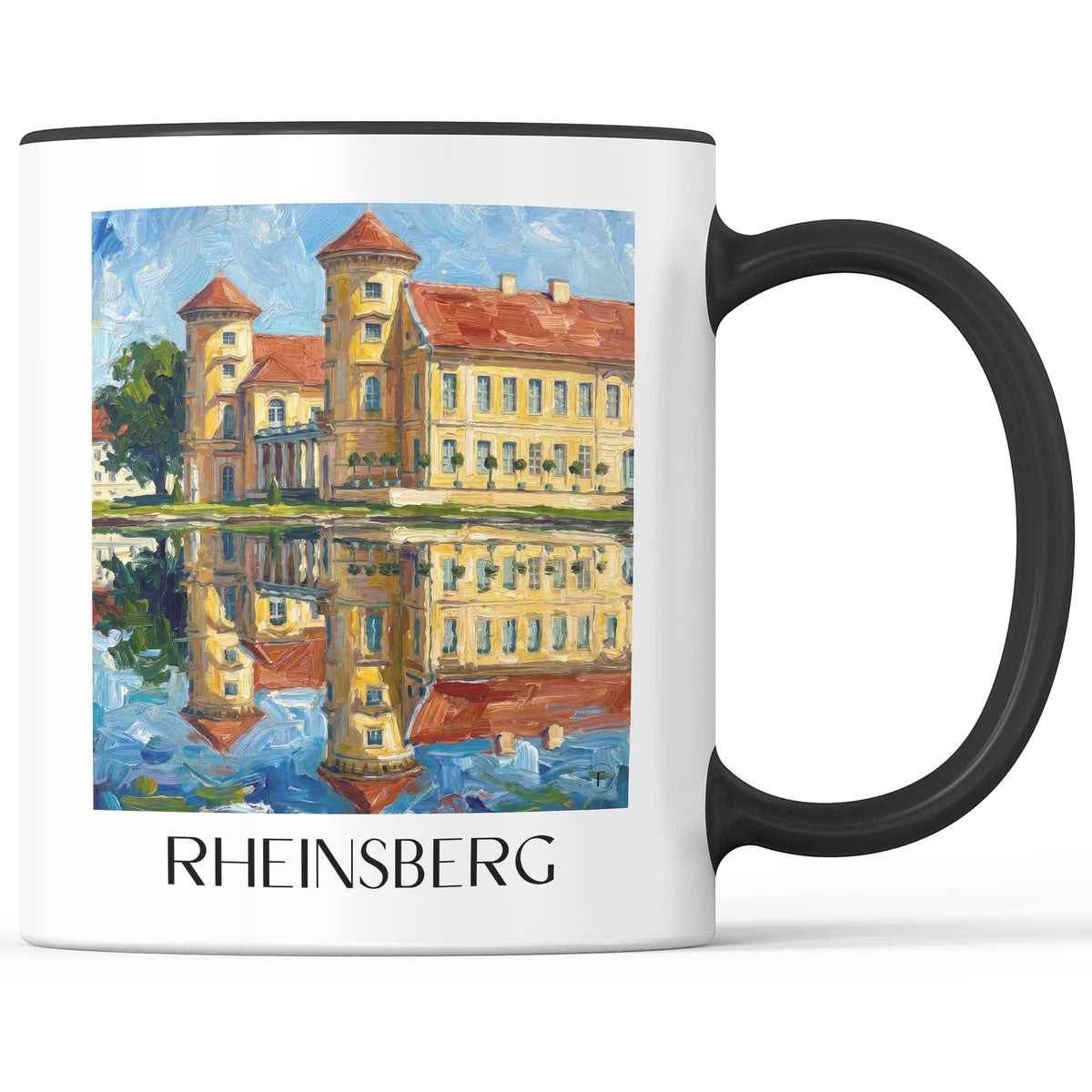 Rheinsberg Kaffeebecher - Brandenburg - Deutschland Becher - Kaffeetasse im Ölgemälde Stil - favplace
