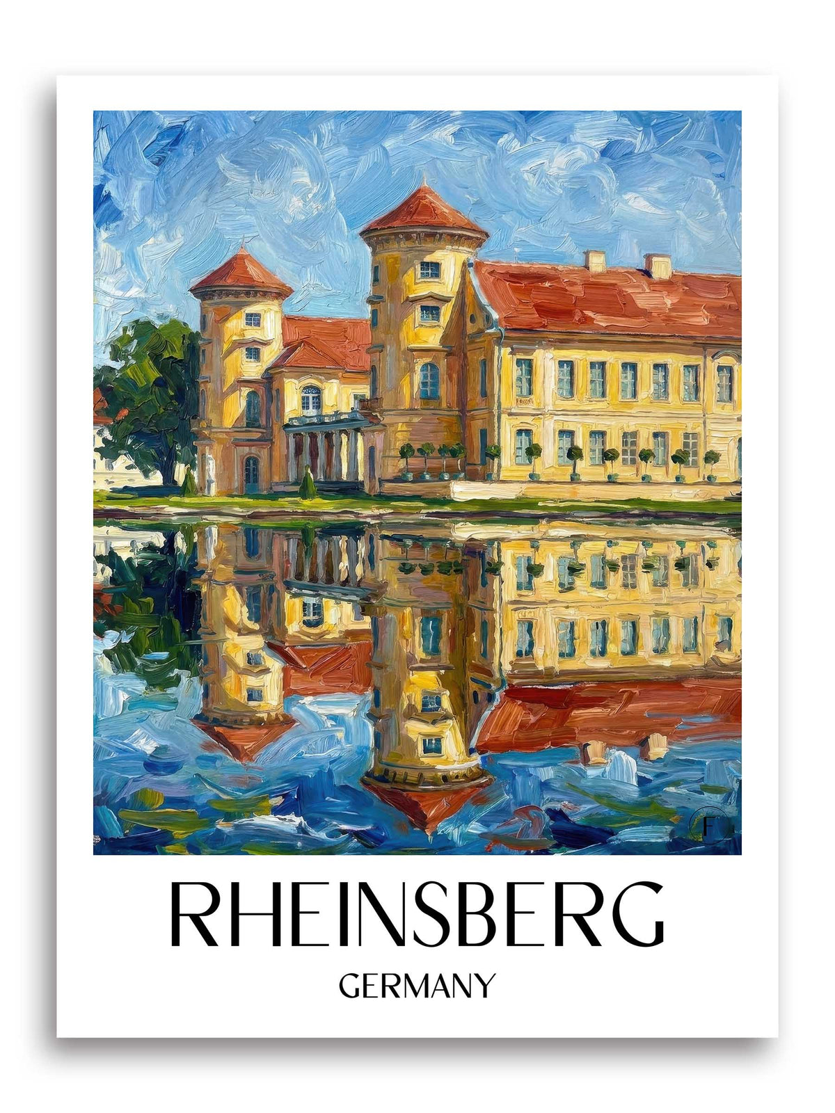 Rheinsberg Poster - Brandenburg - Deutschland Kunstdruck - Ölgemälde von A4 bis A1 - favplace