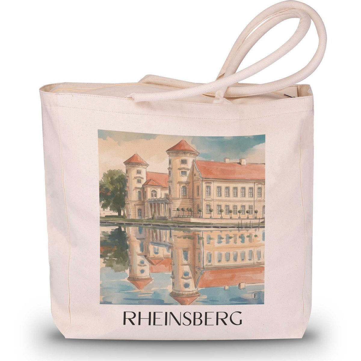rheinsberg-brandenburg-deutschland-einkaufstasche-aquarell