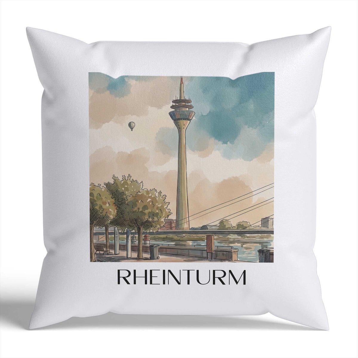 rheinturm-düsseldorf-deutschland-kissenbezug-aquarell