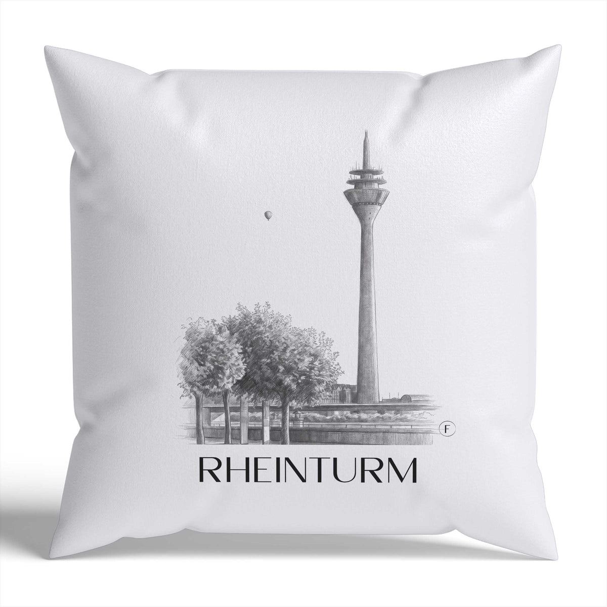 rheinturm-düsseldorf-deutschland-kissenbezug-bleistift-zeichnung-drawing