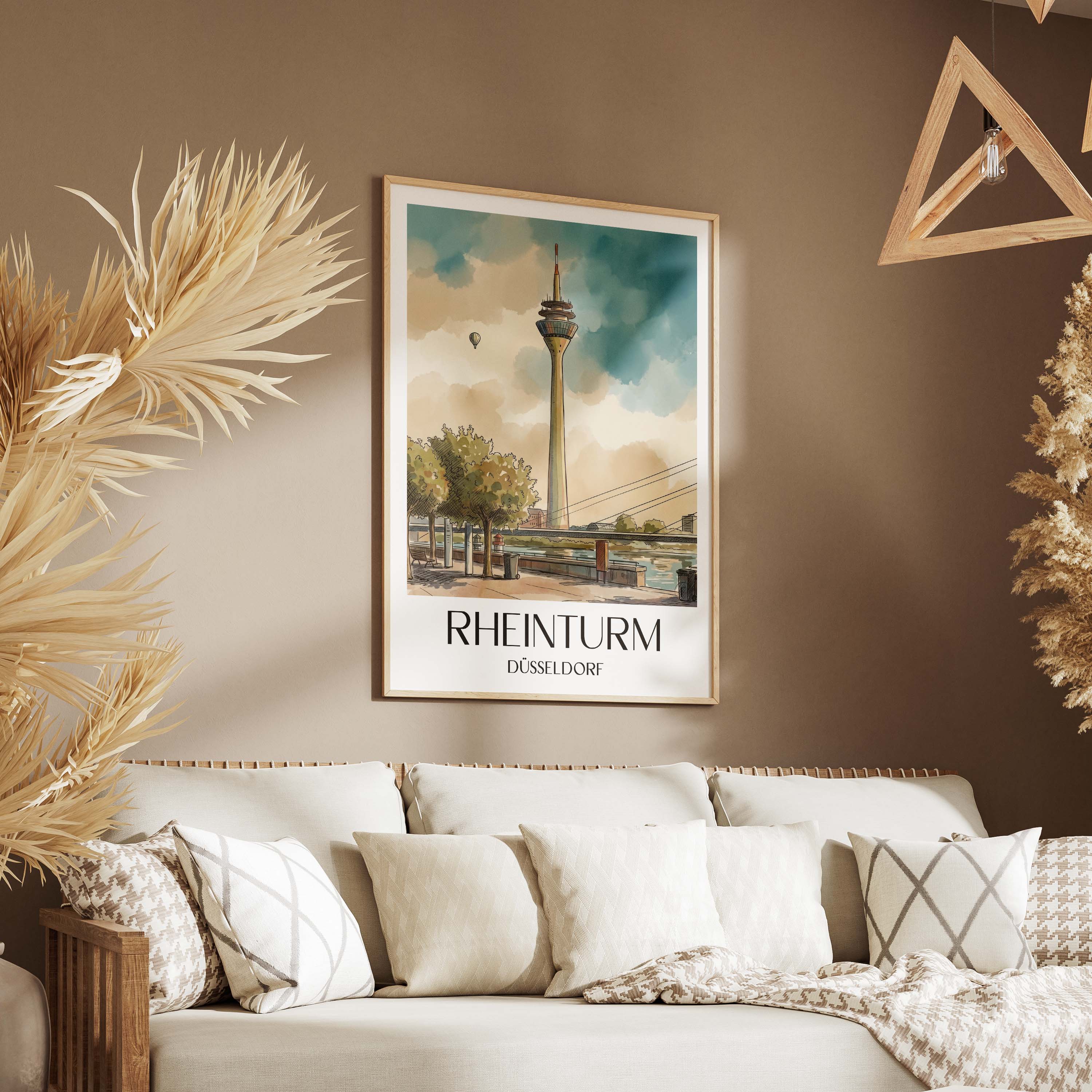 rheinturm-düsseldorf-deutschland-poster-aquarell
