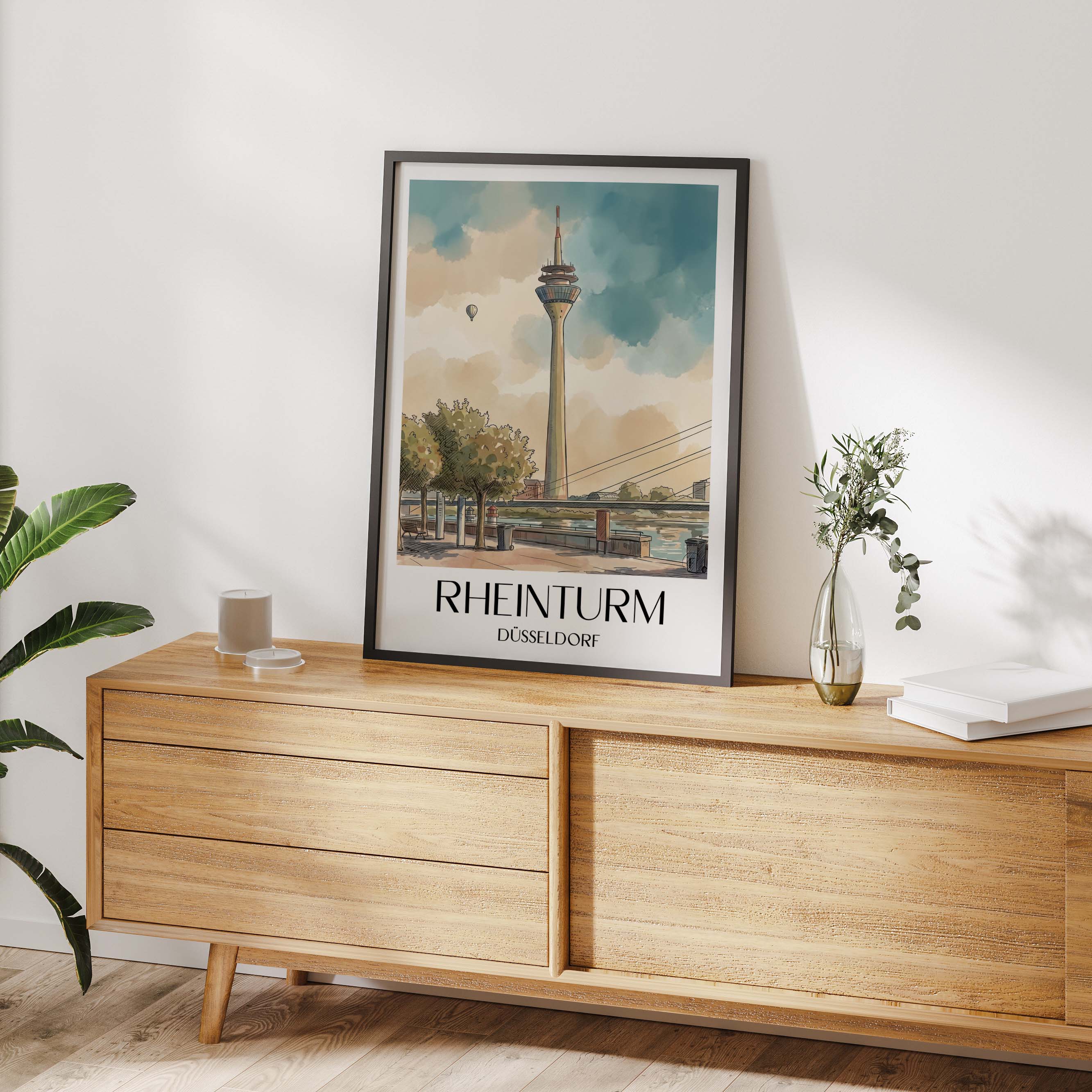 rheinturm-düsseldorf-deutschland-poster-aquarell