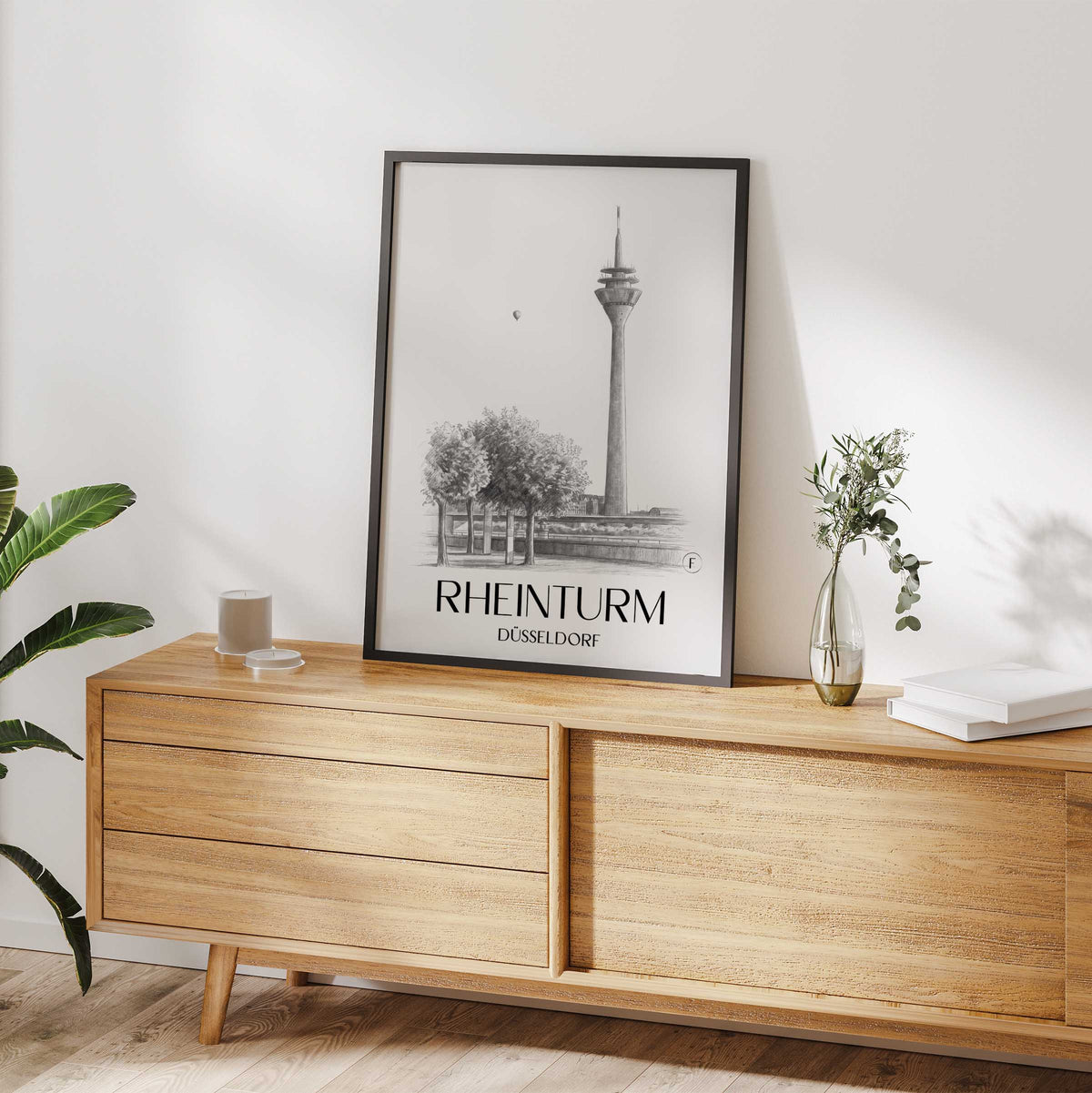 rheinturm-düsseldorf-deutschland-poster-bleistift-zeichnung-drawing