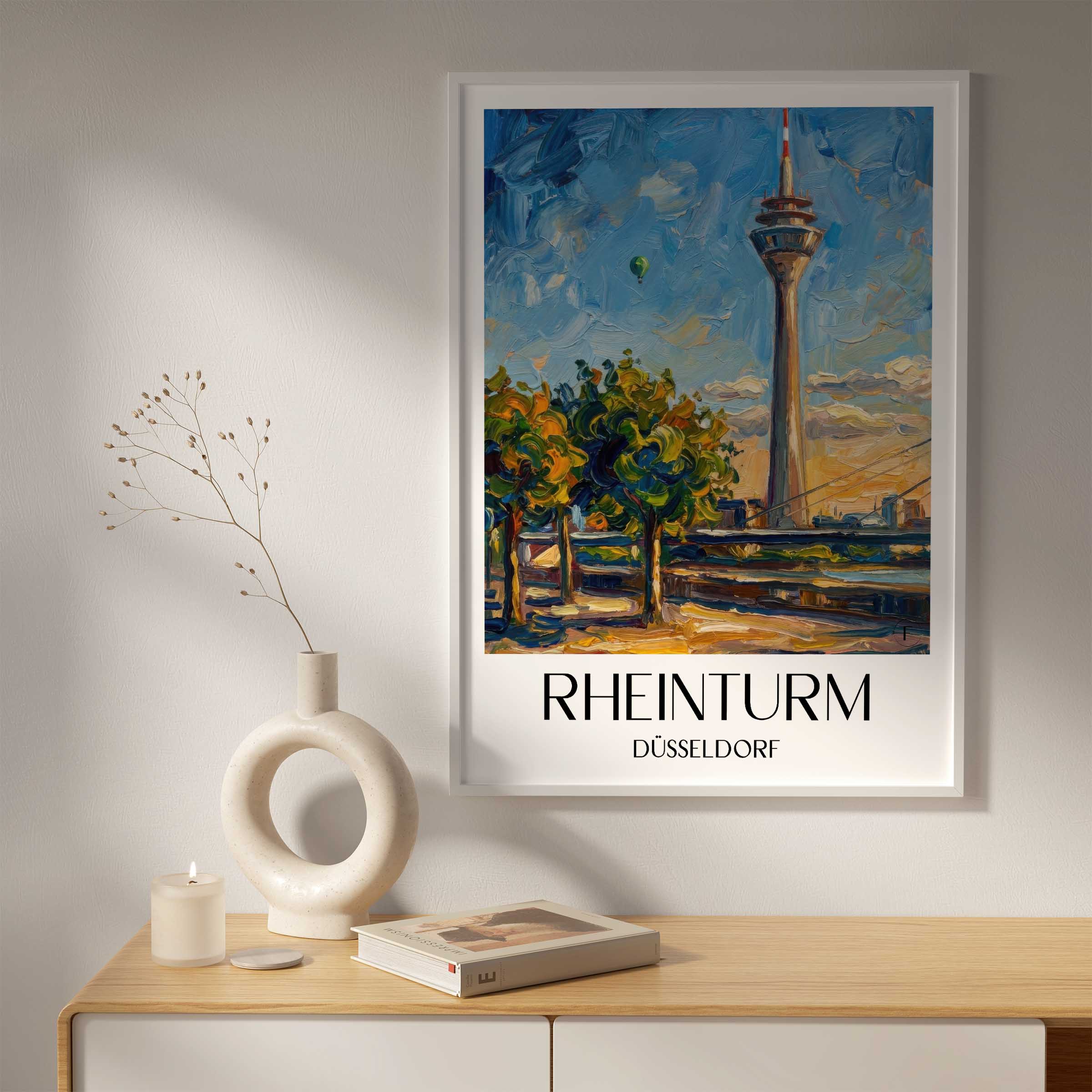 rheinturm-düsseldorf-deutschland-poster-oil-painting-oelgemaelde