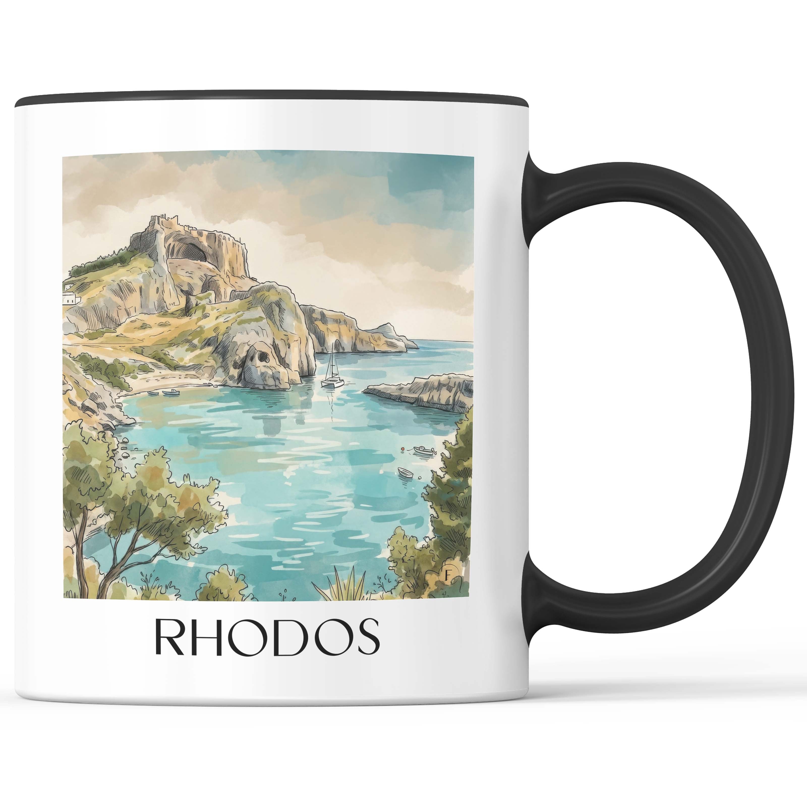 rhodos-griechenland-kaffeebecher-aquarell
