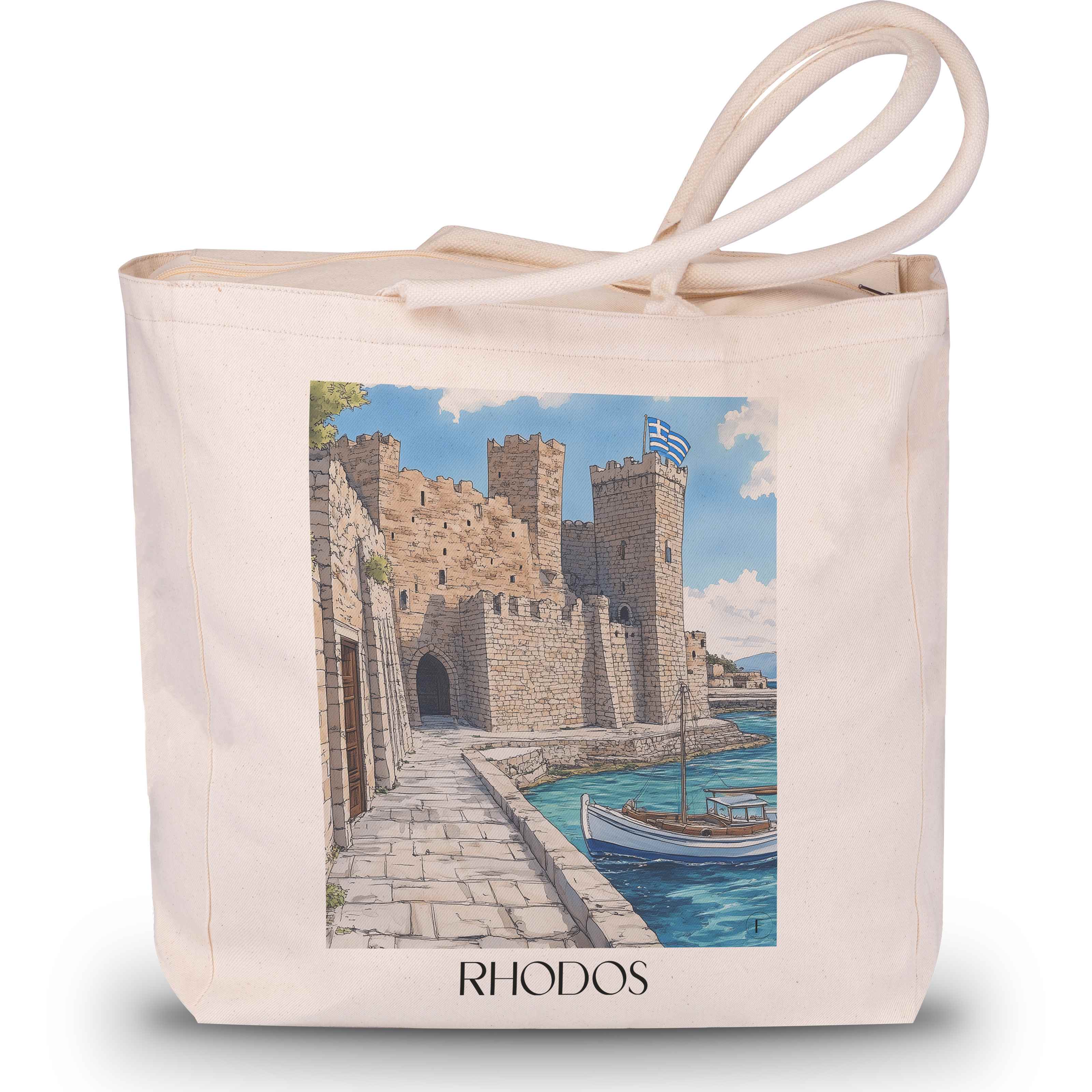 rhodos-griechenland-einkaufstasche-aquarell