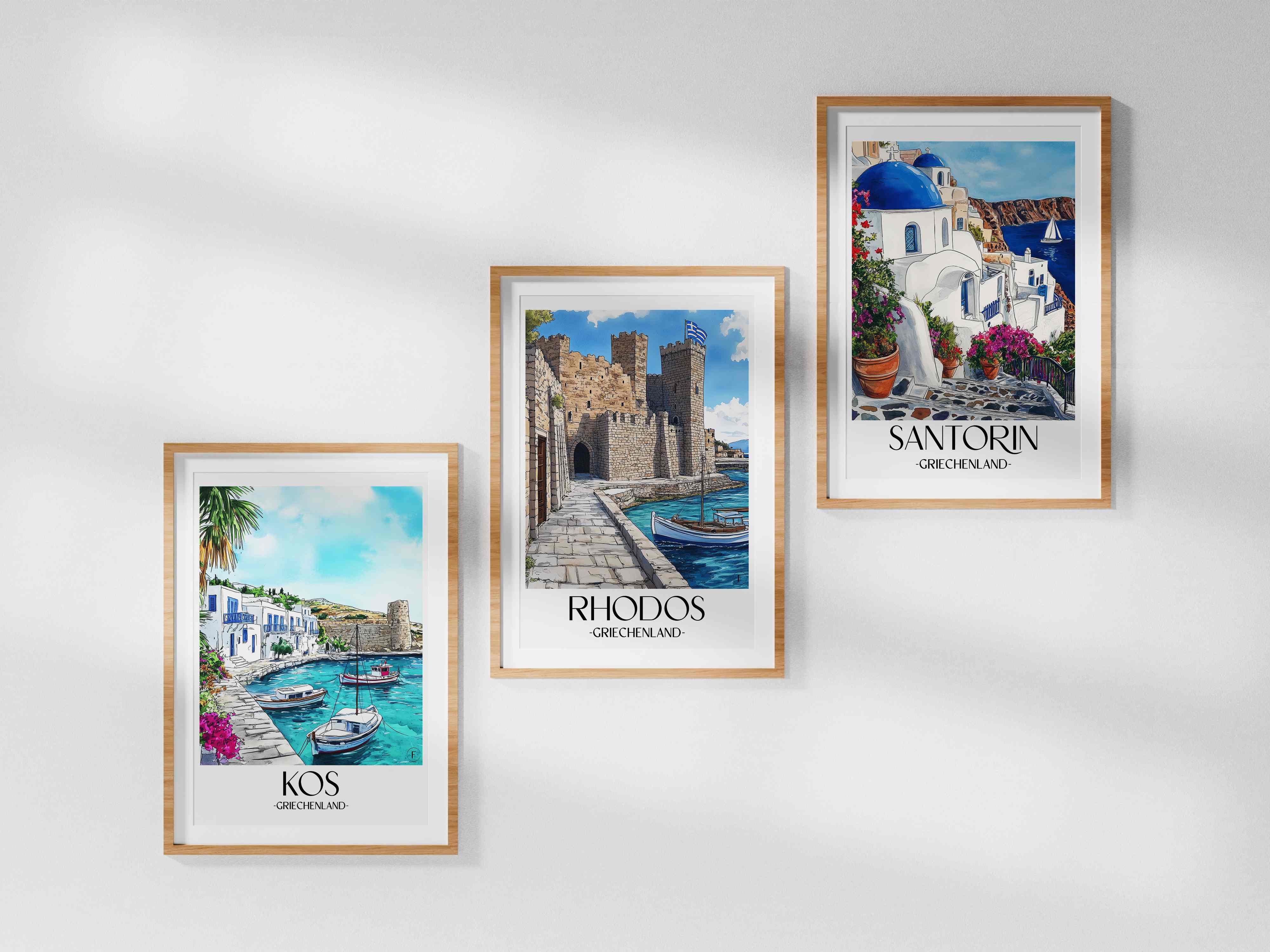 rhodos-griechenland-poster-aquarell